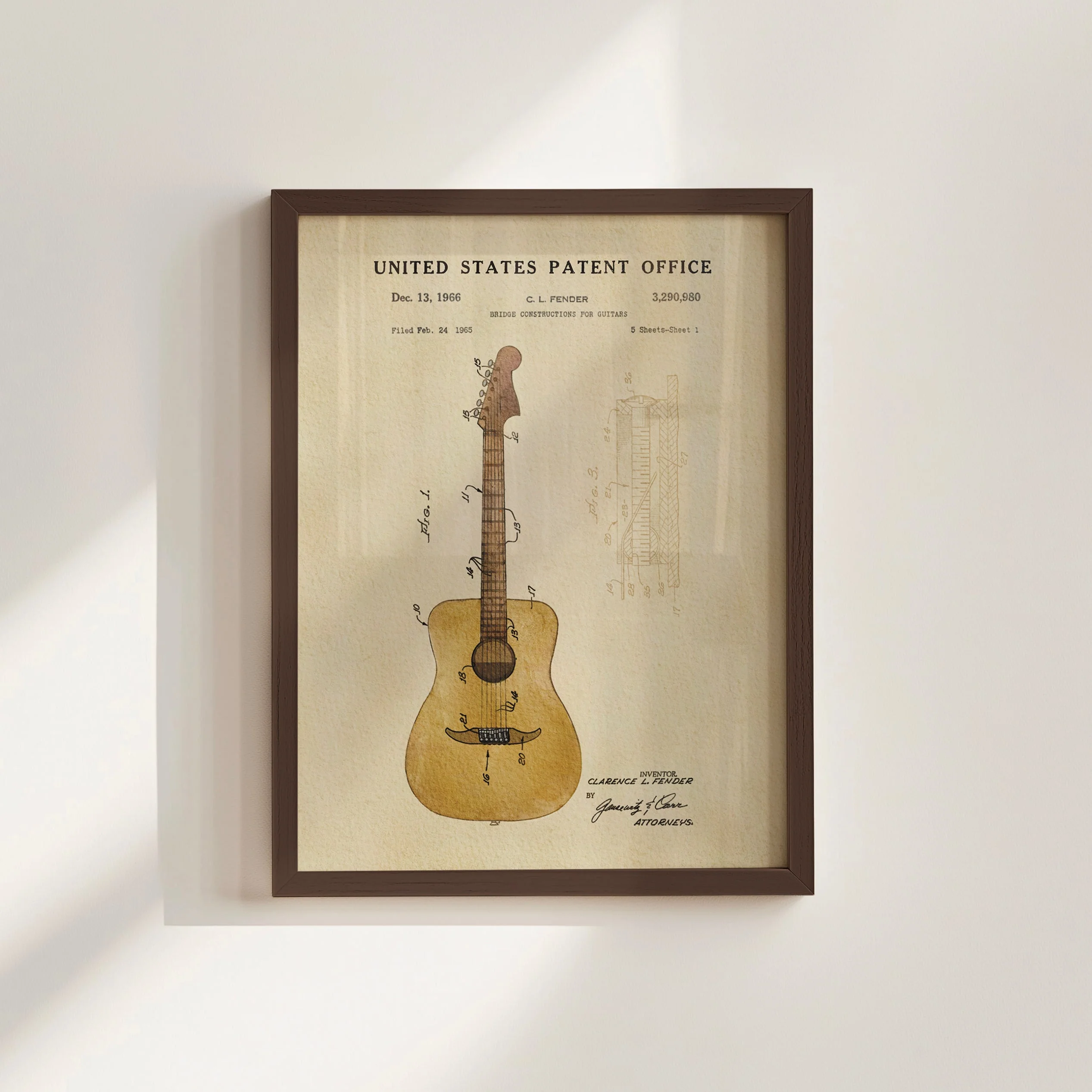 TIMELESS PATENTS - ACOUSTIC GUITAR PRINT - Image 3