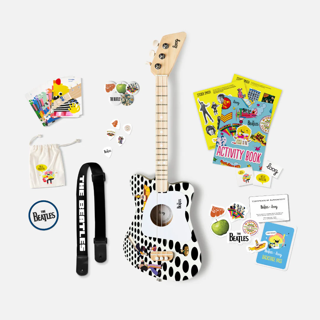 THE BEATLES x LOOG GUITARS - YELLOW SUBMARINE MINI GUITAR BUNDLE