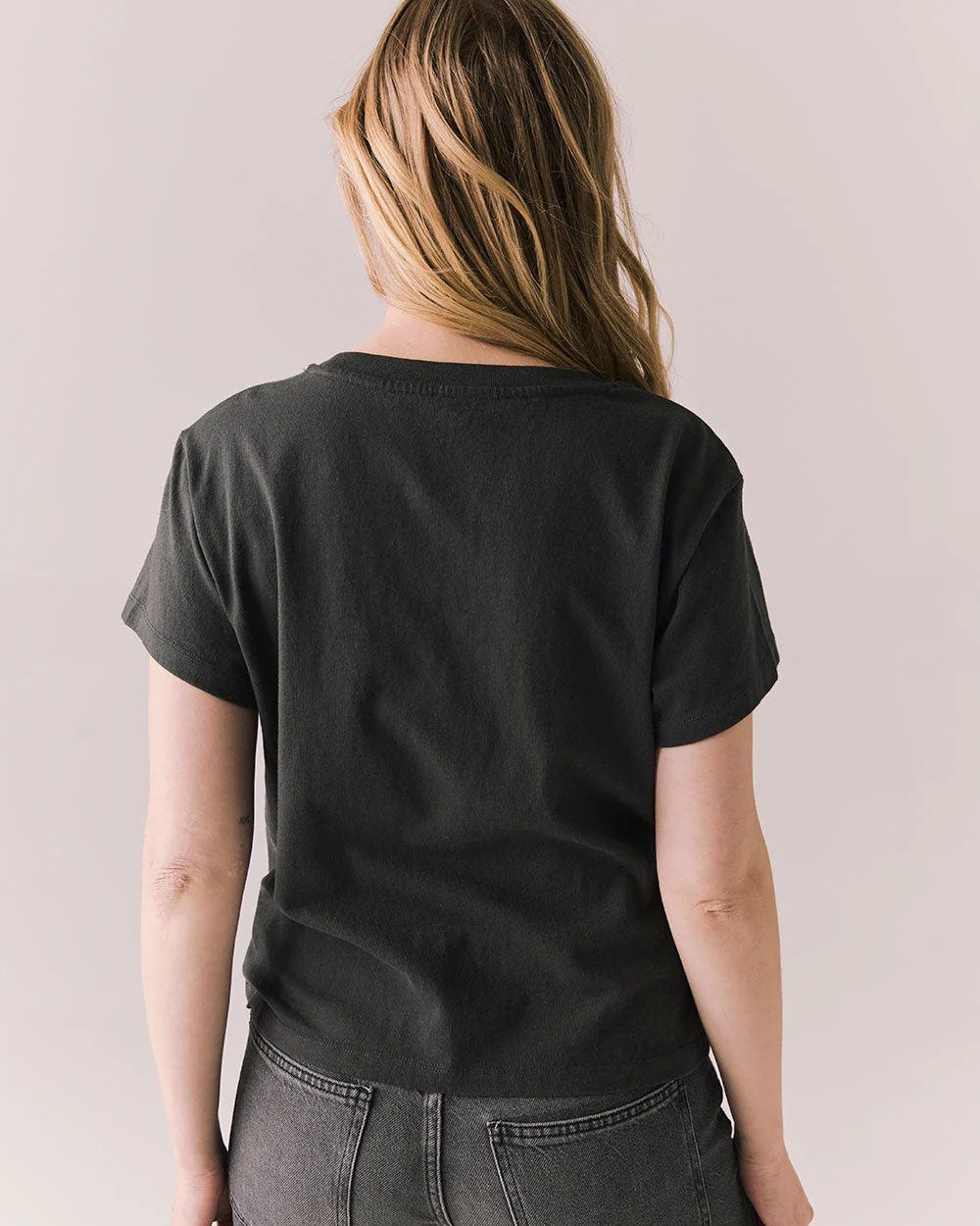 BLONDIE - HEART OF GLASS VINTAGE BLACK CROPPED TEE - Image 4