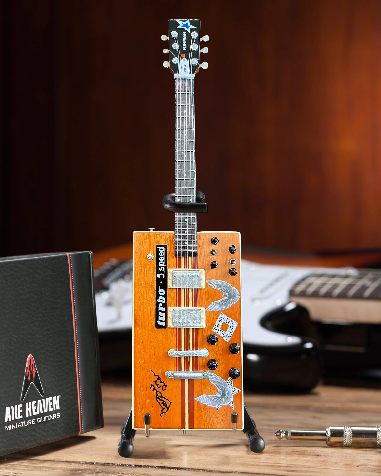 BO DIDDLEY - “TWANG MACHINE” - SIGNATURE TURBO 5-SPEED KINMAN - MINI GUITAR - Image 6