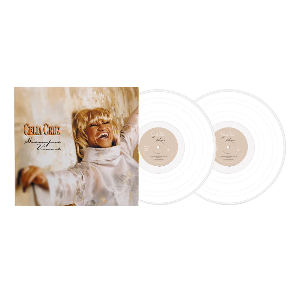 CELIA CRUZ - SIEMPRE VIVIRE - WHITE COLOR - 2-LP - VINYL LP