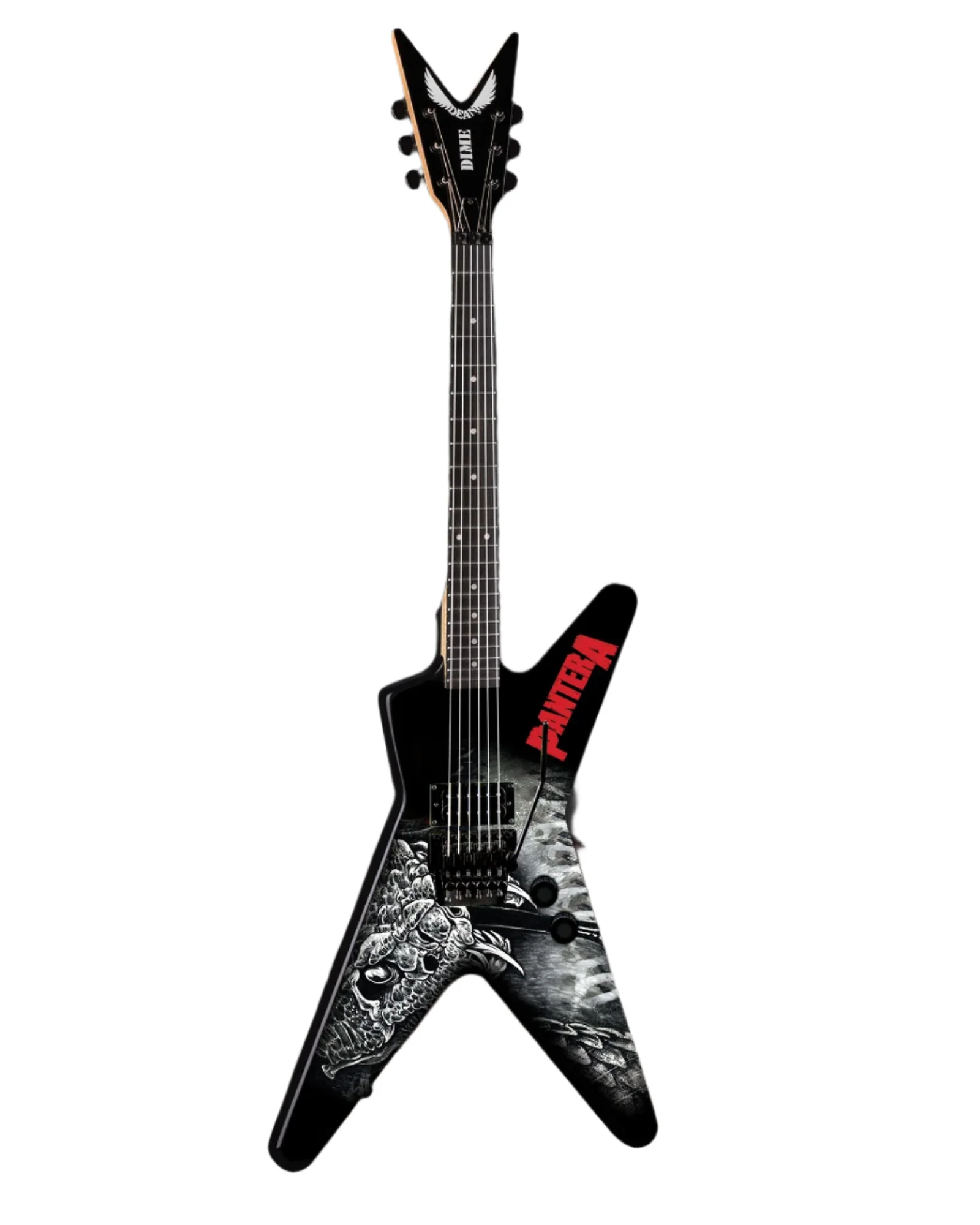 PANTERA - DIMEBAG - BLACK & WHITE SOUTHERN TRENDKILL DEAN ML - MINI GUITAR