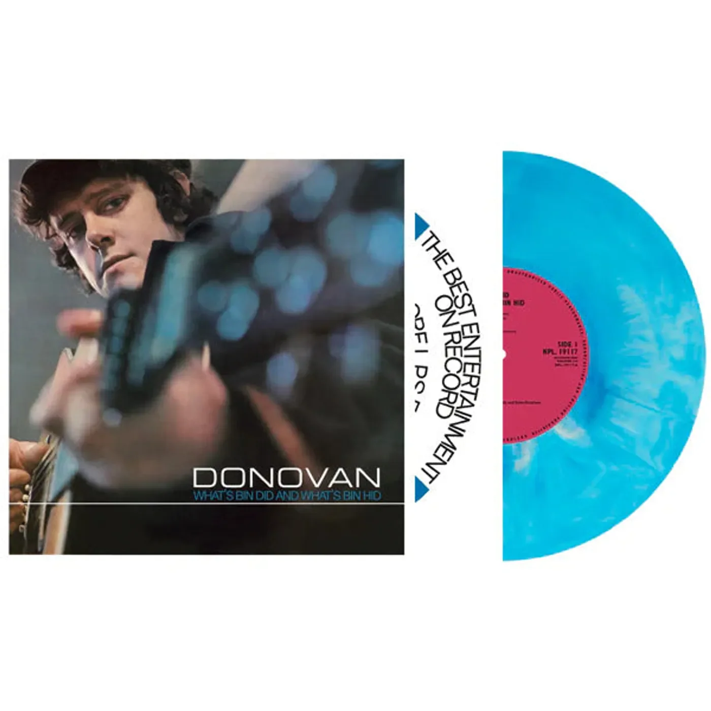 DONOVAN - WHAT'S BIN DID AND WHAT'S BIN HID - MARBLED BLUE & WHITE COLOR - VINYL LP