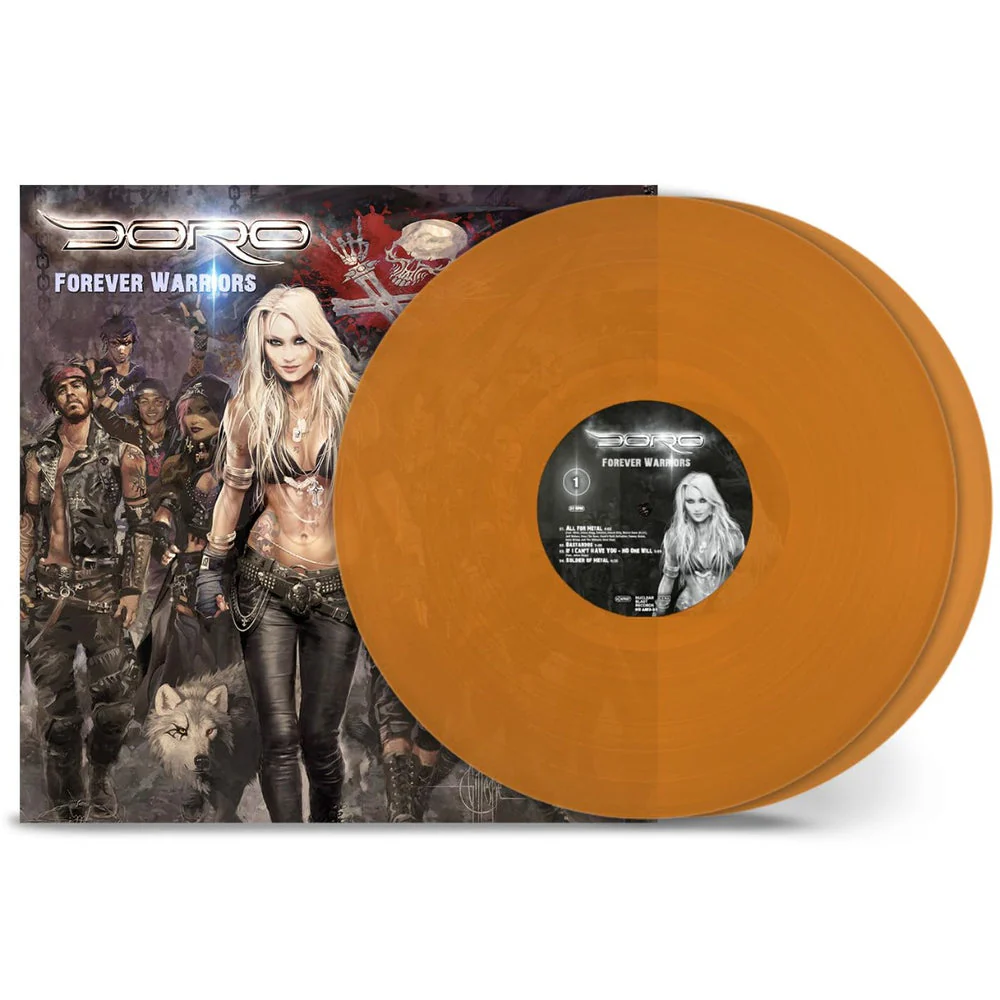 DORO - FOREVER WARRIORS - TRANSPARENT ORANGE - 2-LP - VINYL LP - Image 2