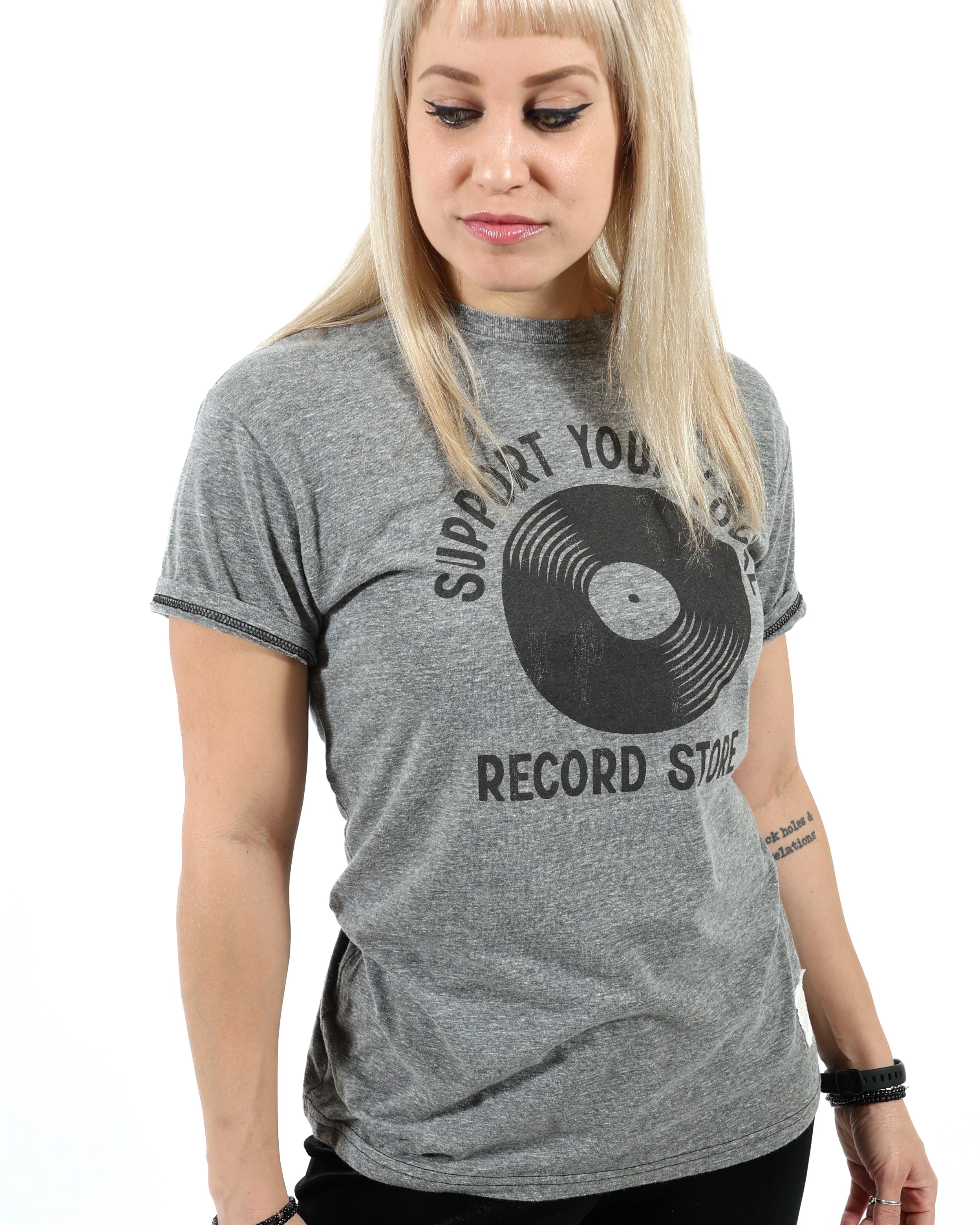 ROCK HALL SUPPORT YOUR LOCAL RECORD STORE GRAPHIC T-SHIRT - Image 3