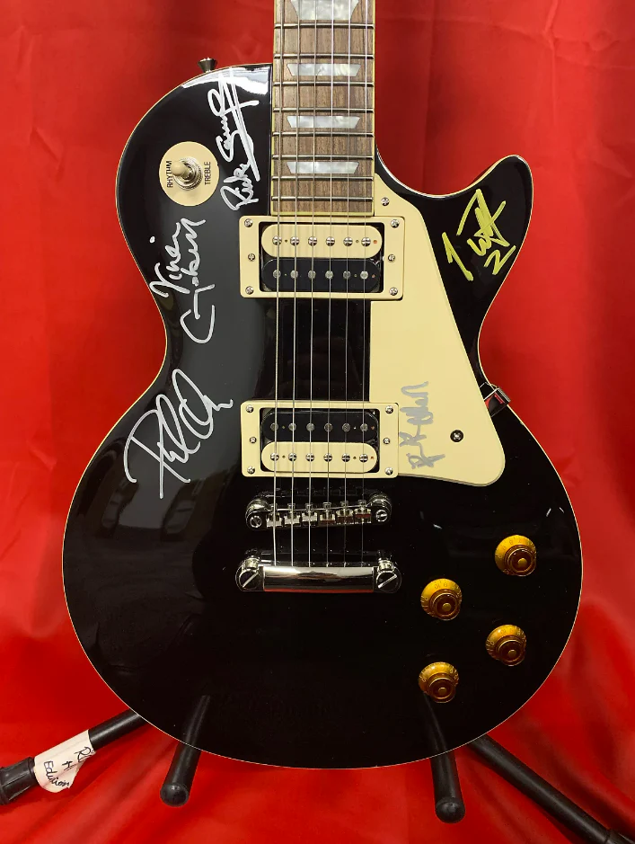 EPIPHONE LIMITED EDITION LES PAUL TRADITIONAL PRO-II GUITAR - SIGNED BY DEF LEPPARD - Image 10