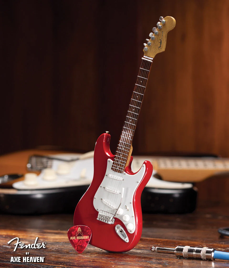 FENDER™ - STRAT™ RED - MINI GUITAR - Image 2