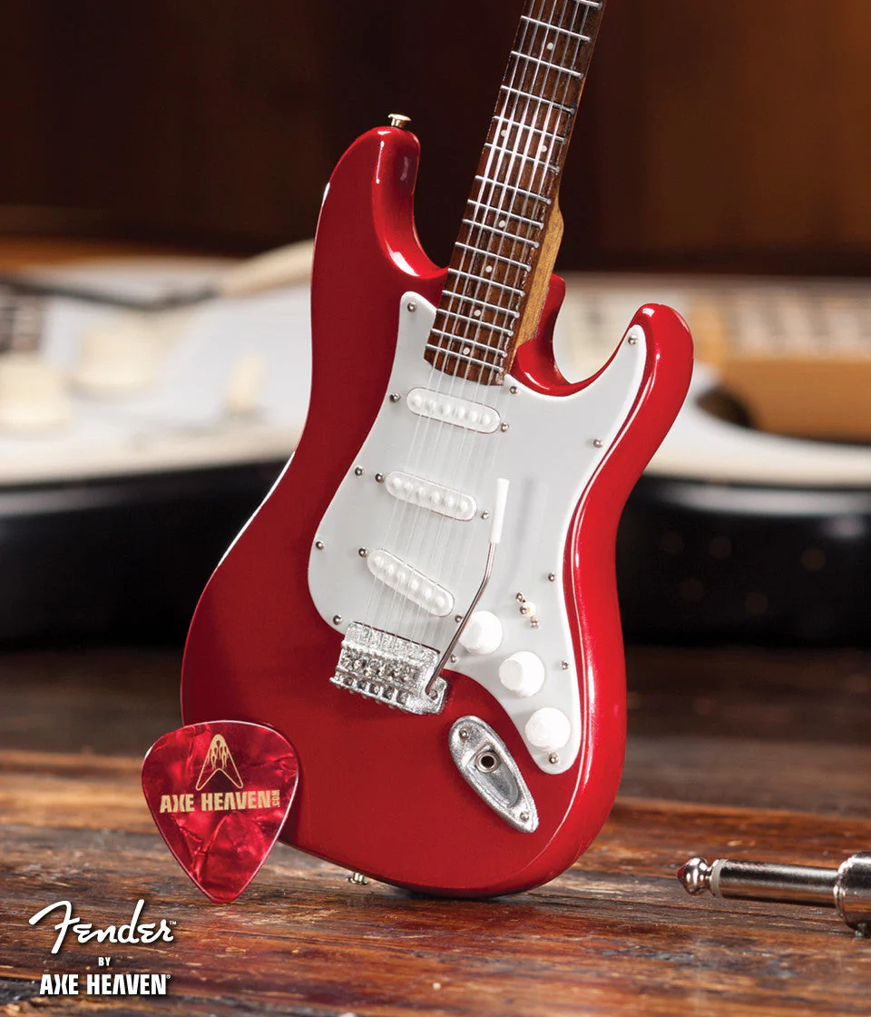 FENDER™ - STRAT™ RED - MINI GUITAR - Image 3