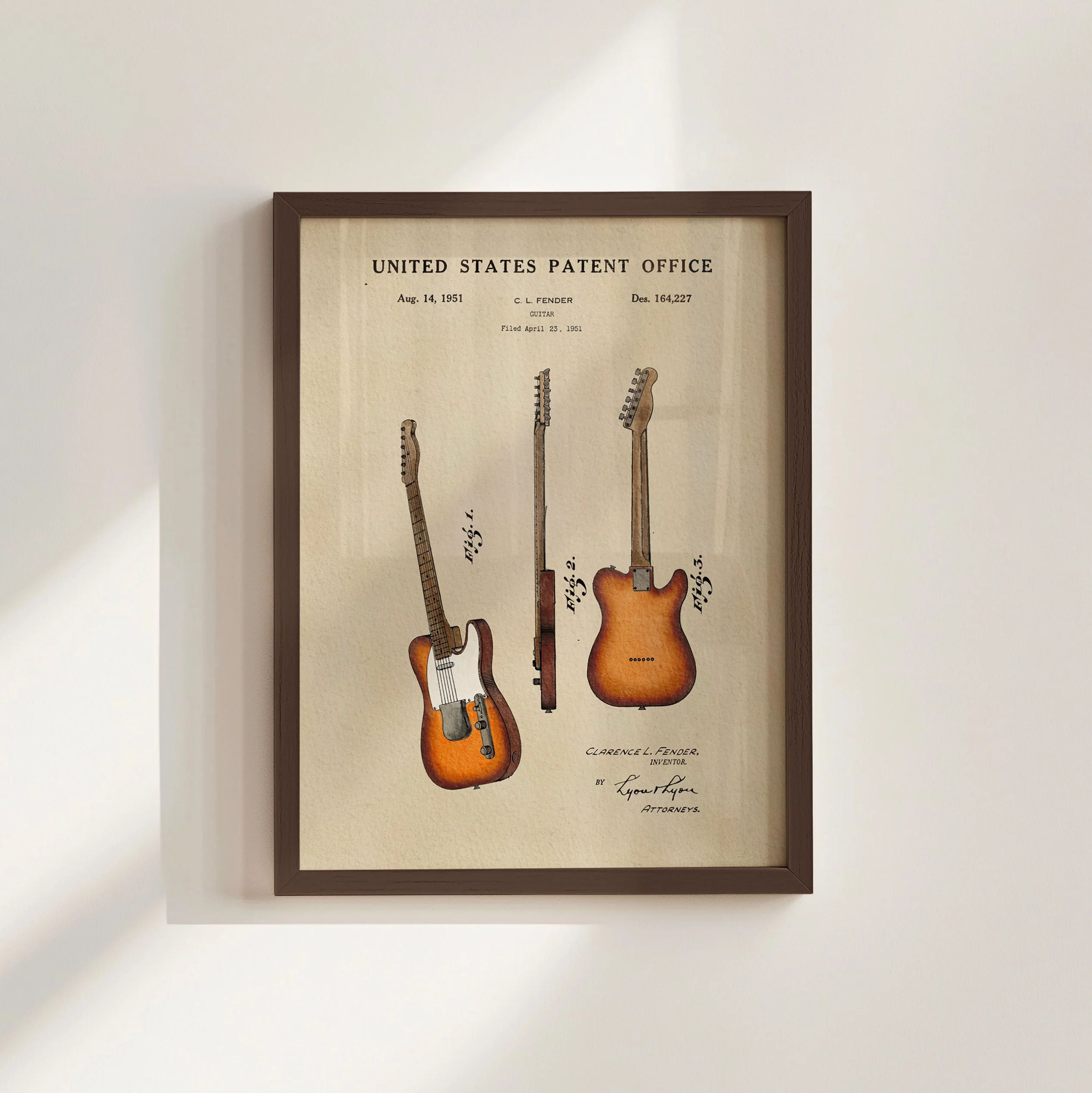 TIMELESS PATENTS - FENDER TELECASTER GUITAR PRINT - Image 3