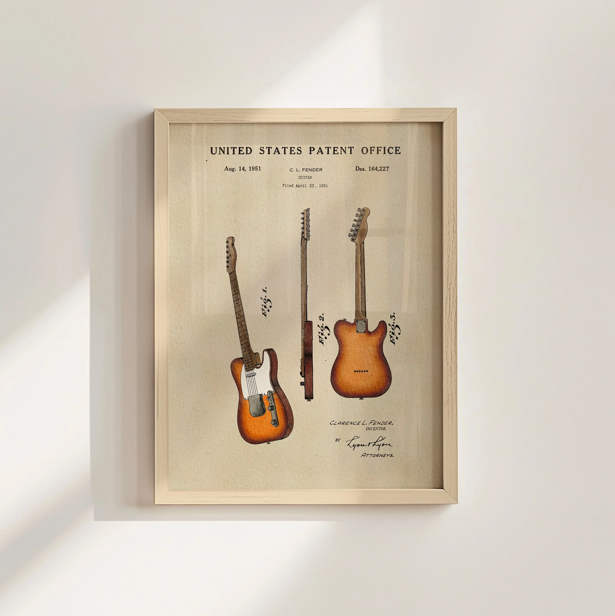 TIMELESS PATENTS - FENDER TELECASTER GUITAR PRINT - Image 4