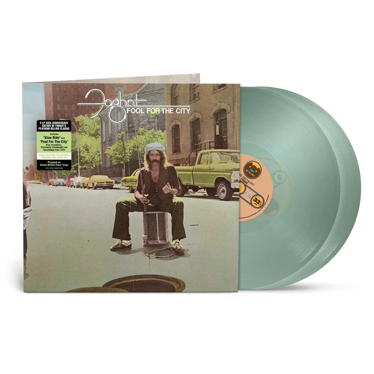 FOGHAT - FOOL FOR THE CITY - 50TH ANNIVERSARY EDITION - CLEAR GREEN COLOR - 2-LP - VINYL LP