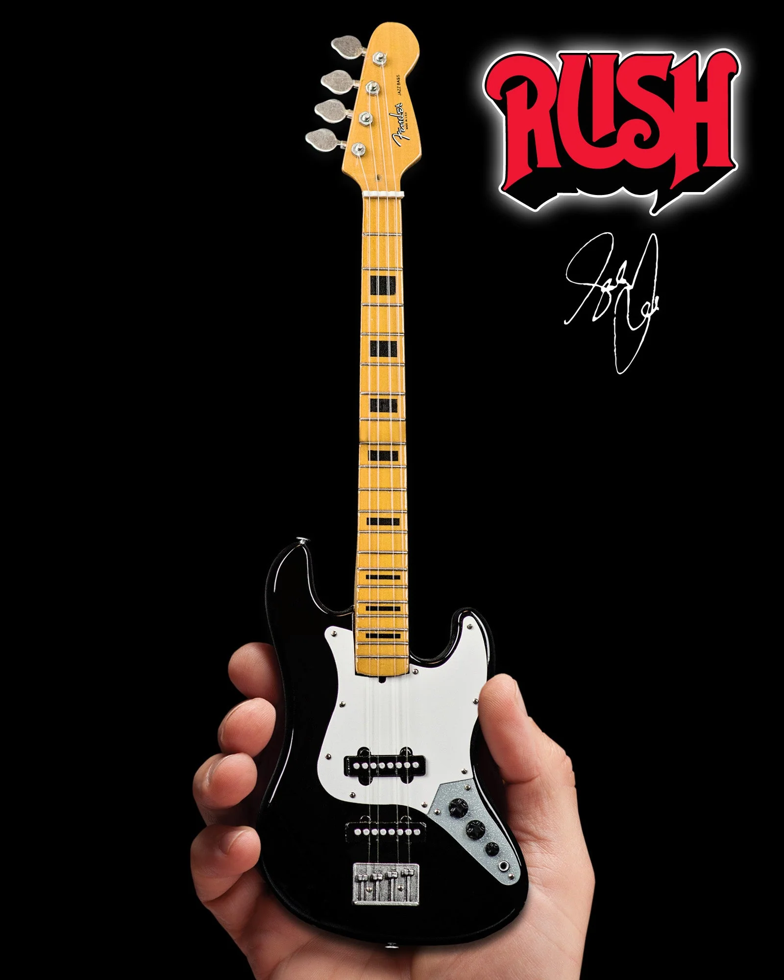 RUSH - GEDDY LEE - FENDER™ JAZZ BASS™ WITH BLACK INLAYS - MINI GUITAR - Image 3
