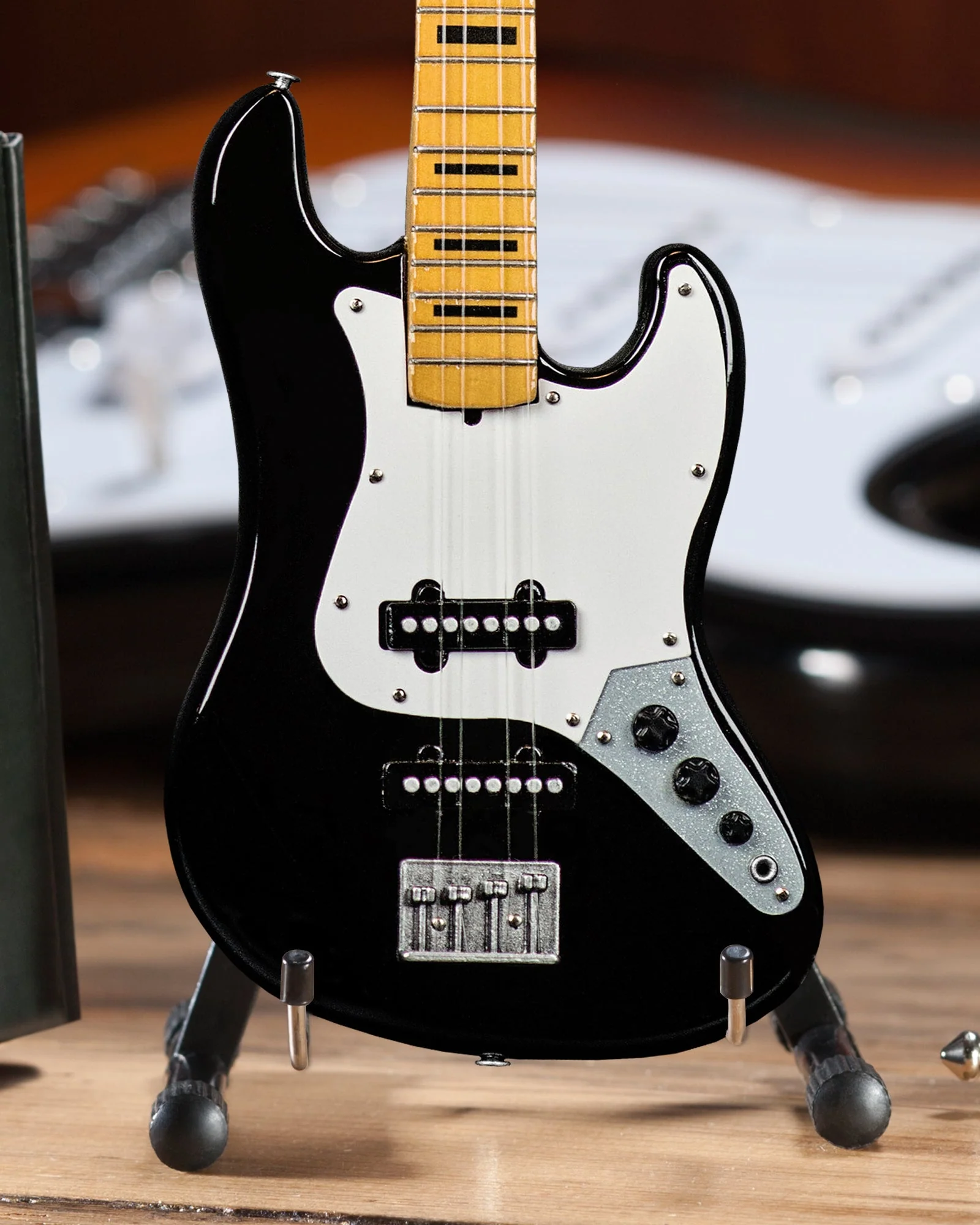 RUSH - GEDDY LEE - FENDER™ JAZZ BASS™ WITH BLACK INLAYS - MINI GUITAR - Image 5
