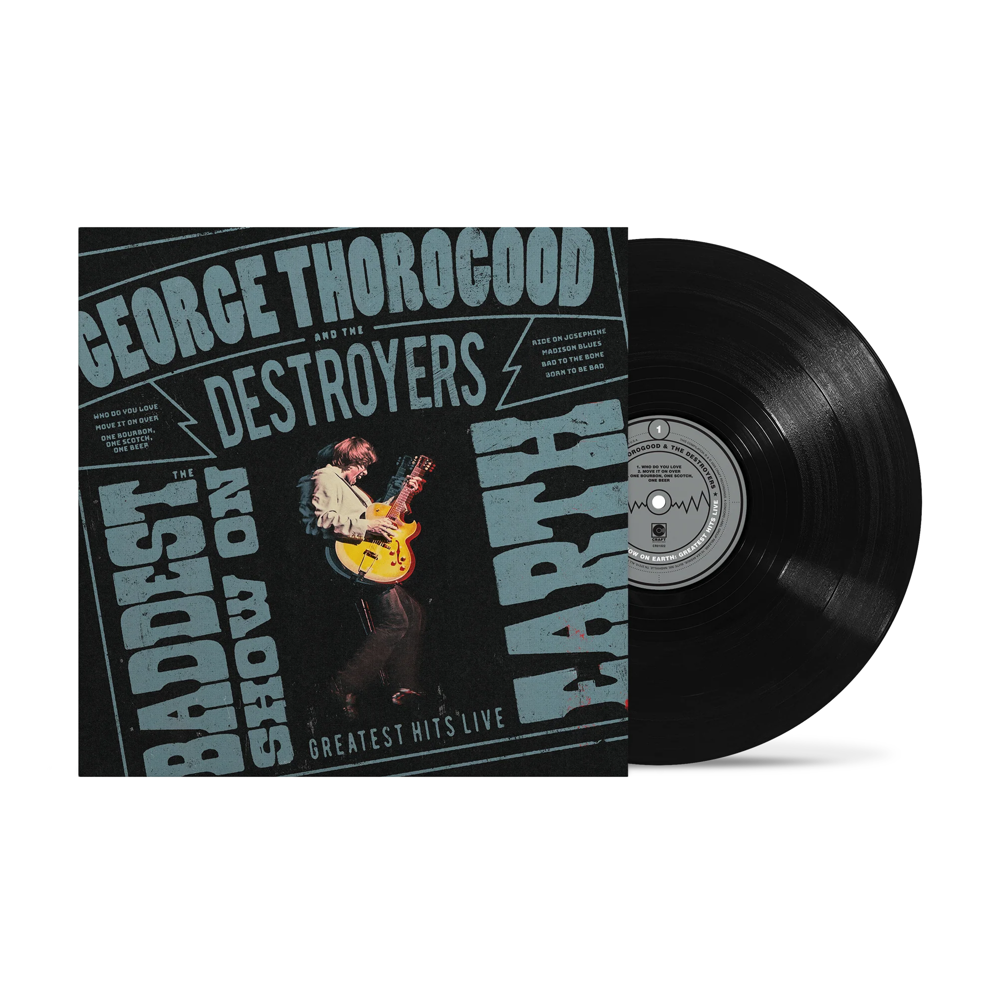 GEORGE THOROGOOD AND THE DESTROYERS - THE BADDEST SHOW ON EARTH: GREATEST HITS LIVE - VINYL LP