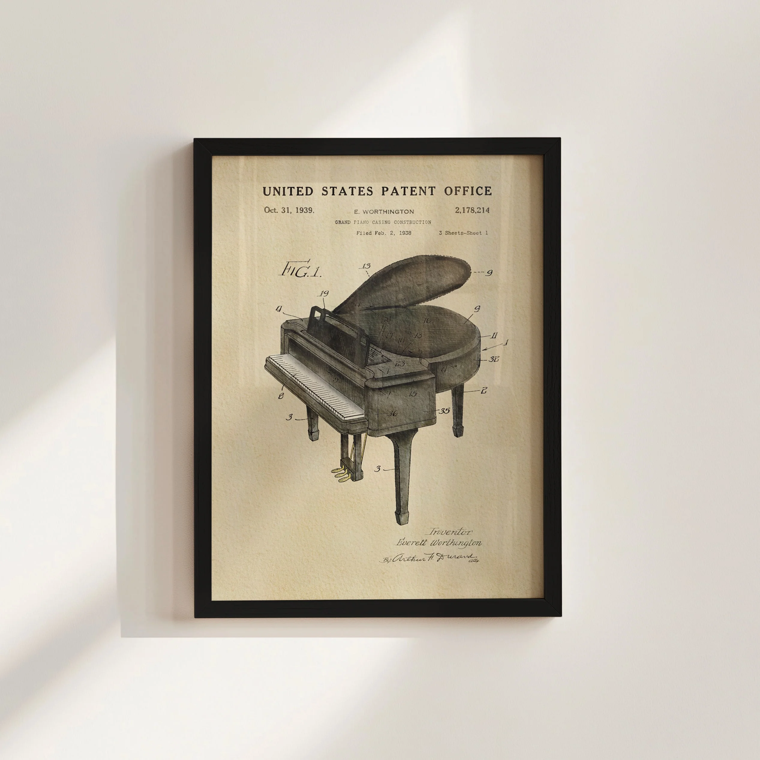 TIMELESS PATENTS - GRAND PIANO PRINT - Image 2
