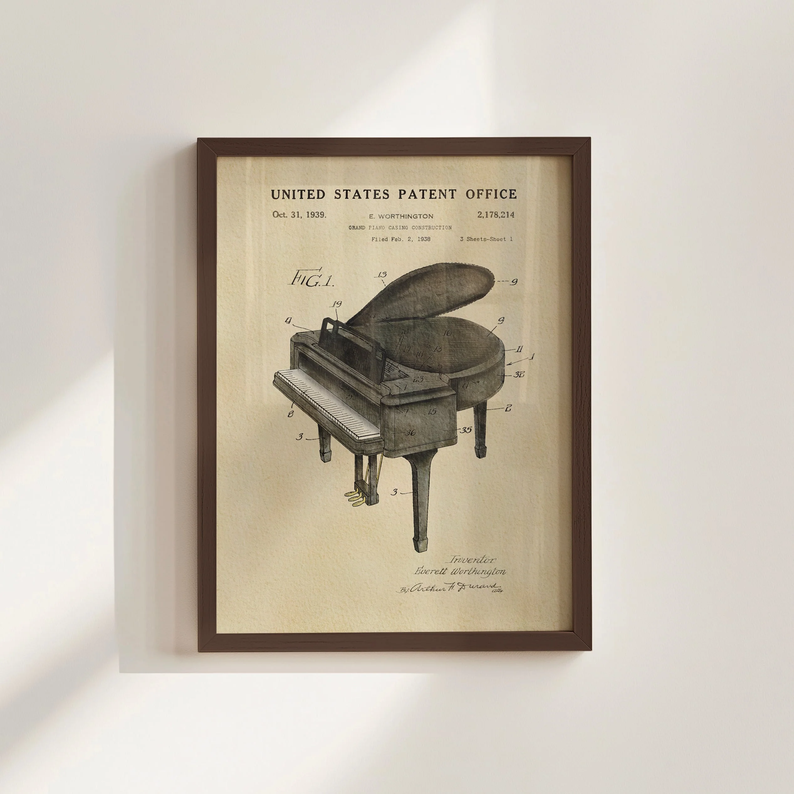 TIMELESS PATENTS - GRAND PIANO PRINT - Image 3