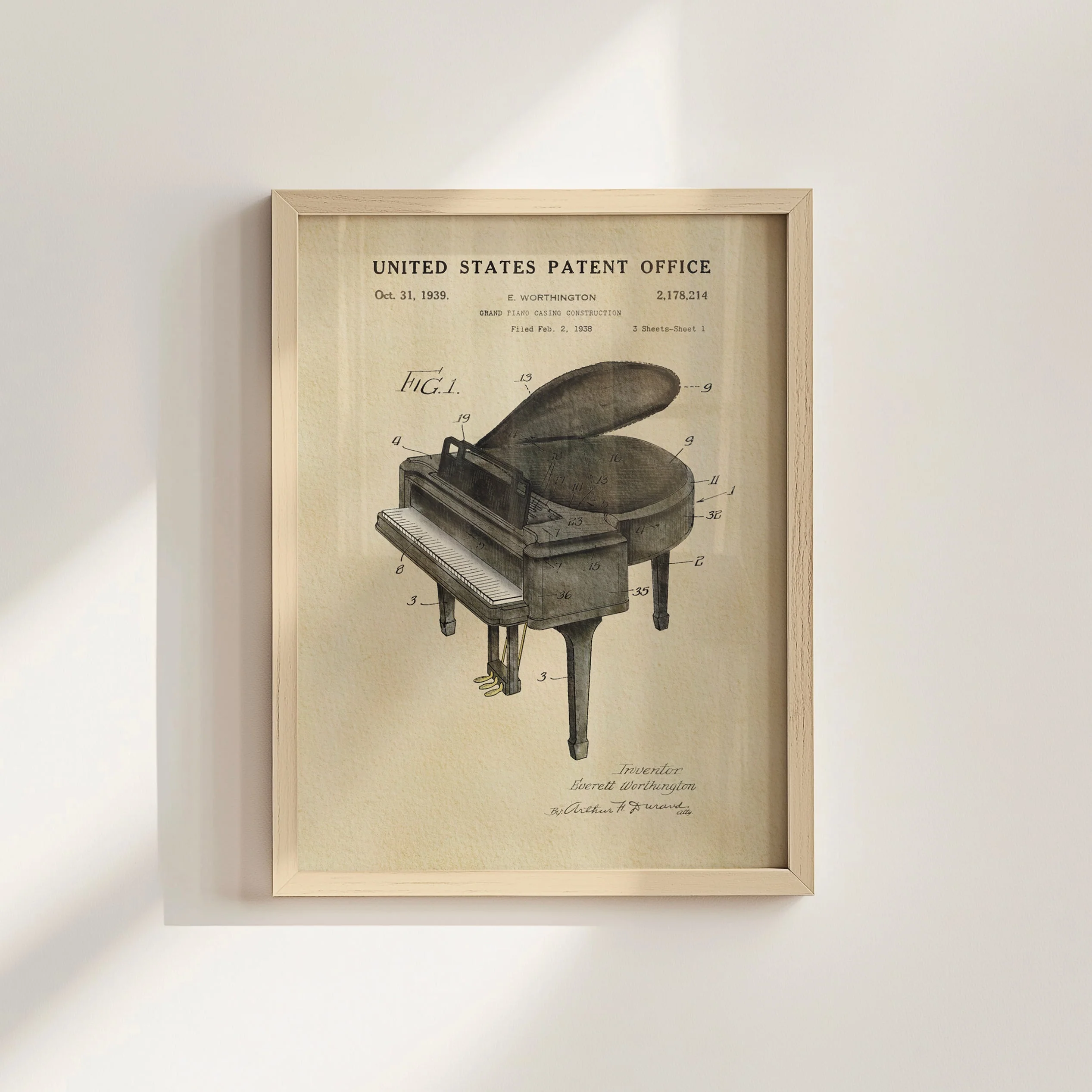 TIMELESS PATENTS - GRAND PIANO PRINT - Image 4
