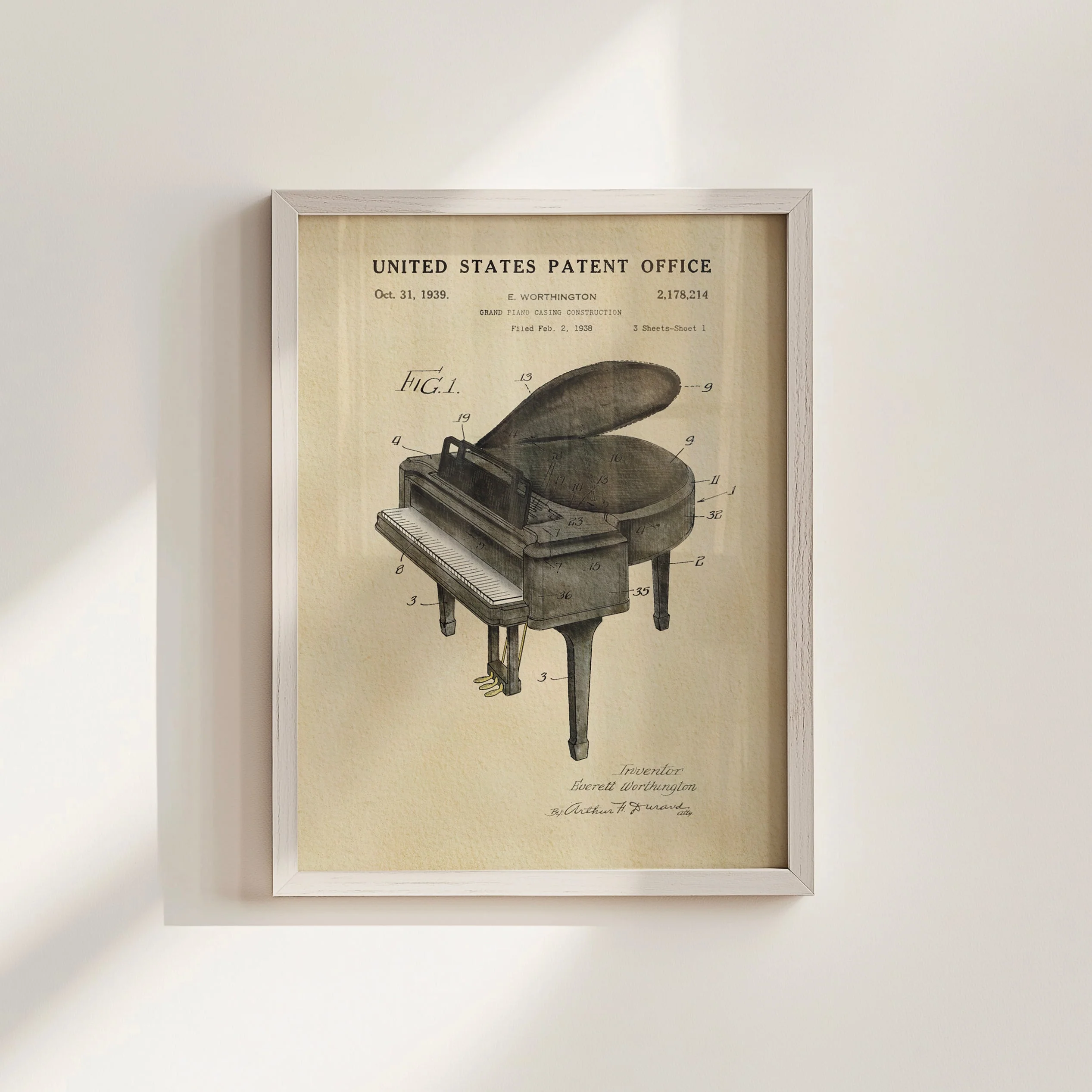 TIMELESS PATENTS - GRAND PIANO PRINT - Image 5