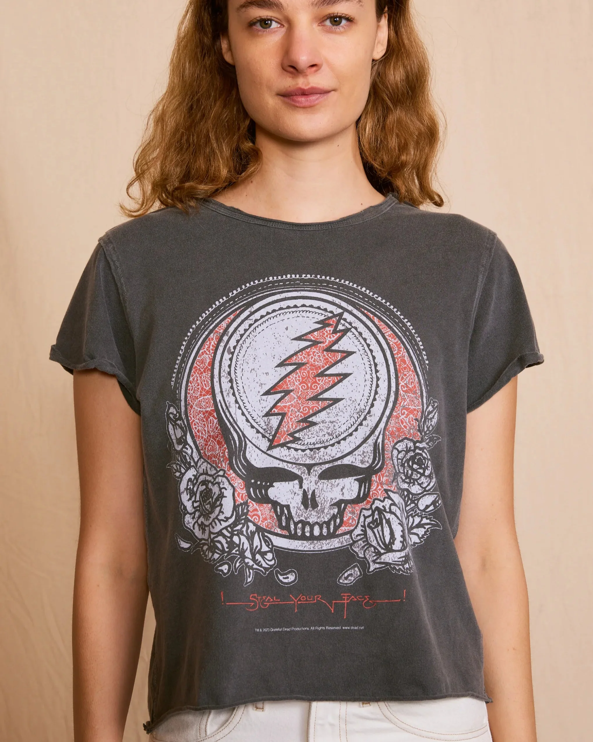 GRATEFUL DEAD - STEAL YOUR FACE CROPPED T-SHIRT - Image 3
