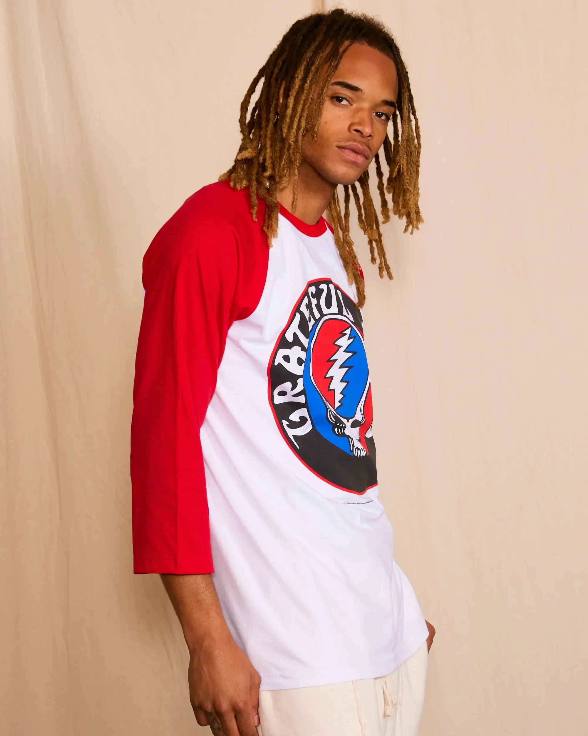 GRATEFUL DEAD - STEALIE UNISEX BASEBALL T-SHIRT - Image 3