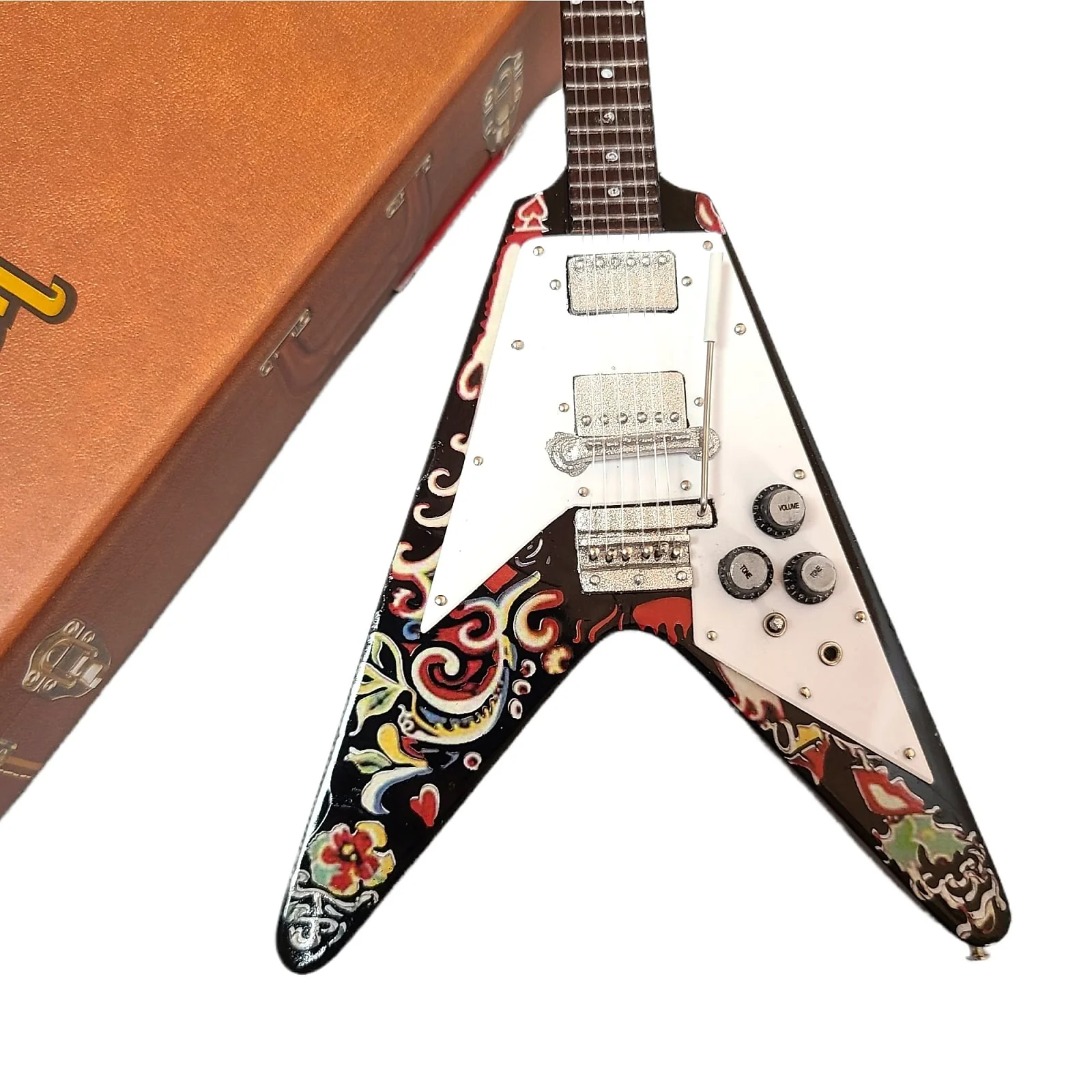 JIMI HENDRIX - GIBSON PSYCHEDELIC FLYING V - MINI GUITAR - Image 4