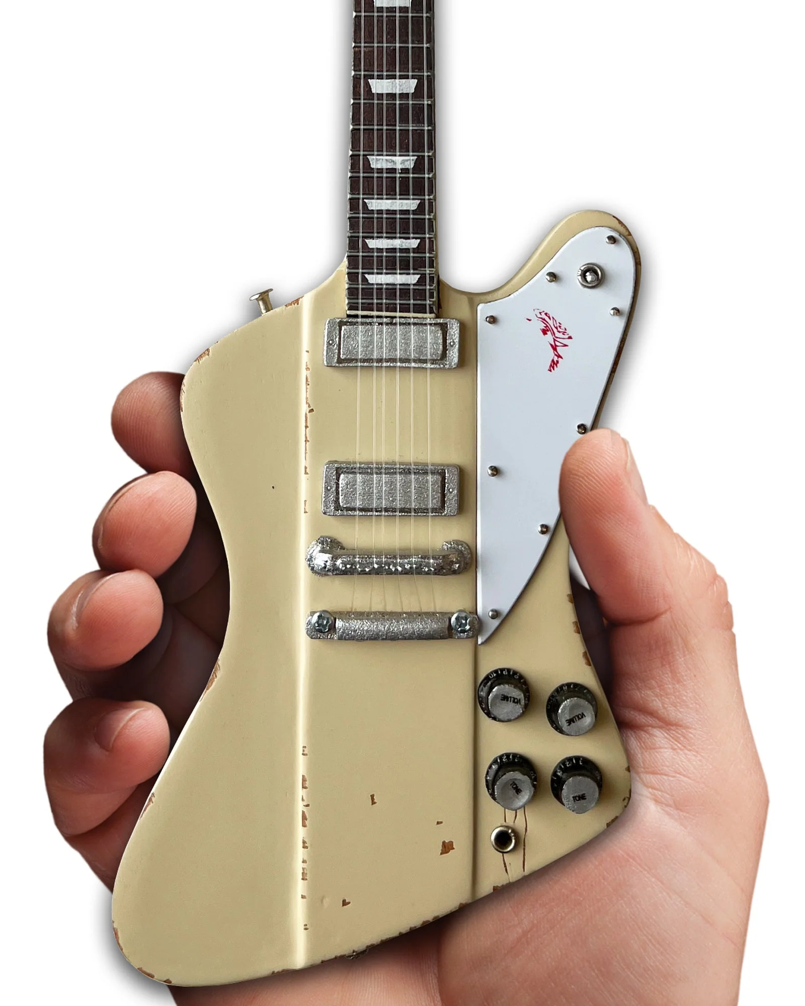 JOHNNY WINTER - 1964 WHITE GIBSON FIREBIRD V POLARIS - MINI GUITAR - Image 7