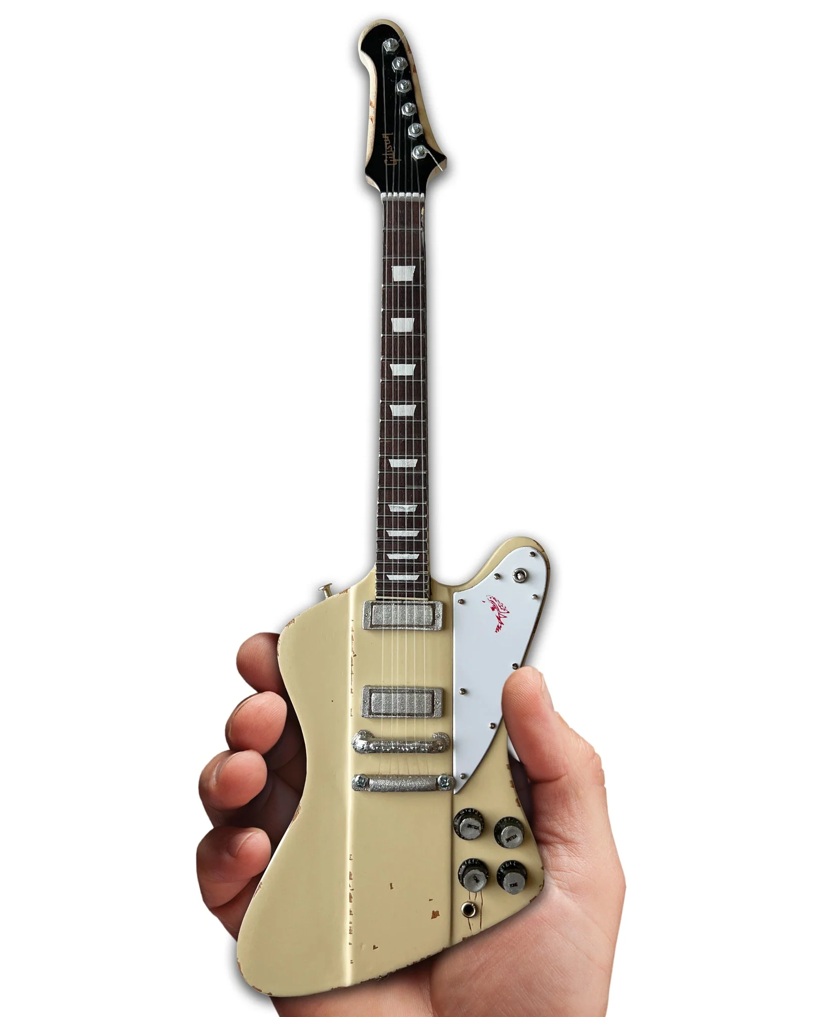 JOHNNY WINTER - 1964 WHITE GIBSON FIREBIRD V POLARIS - MINI GUITAR - Image 8
