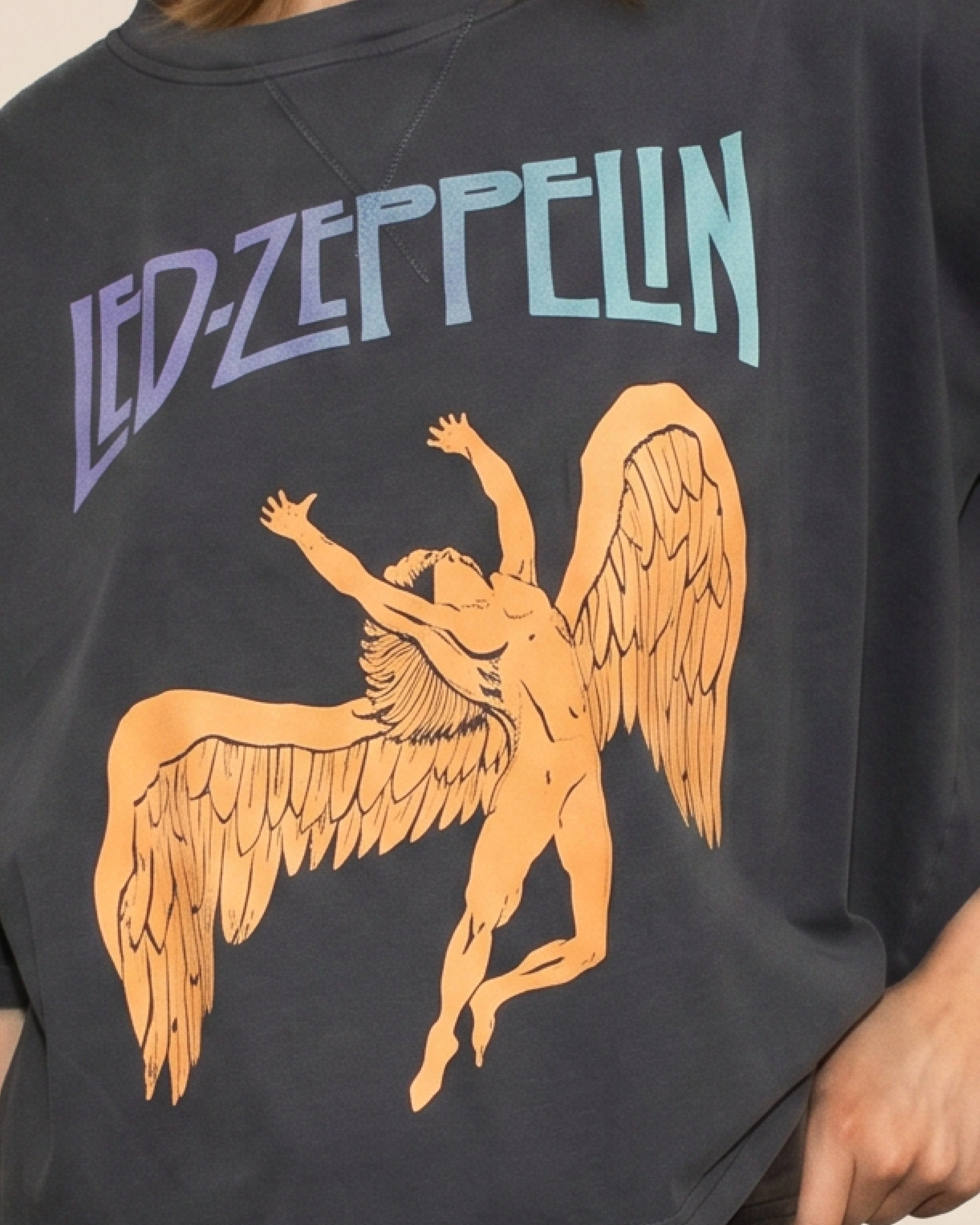 LED ZEPPELIN - SWAN BOXY CROPPED TEE - Image 2