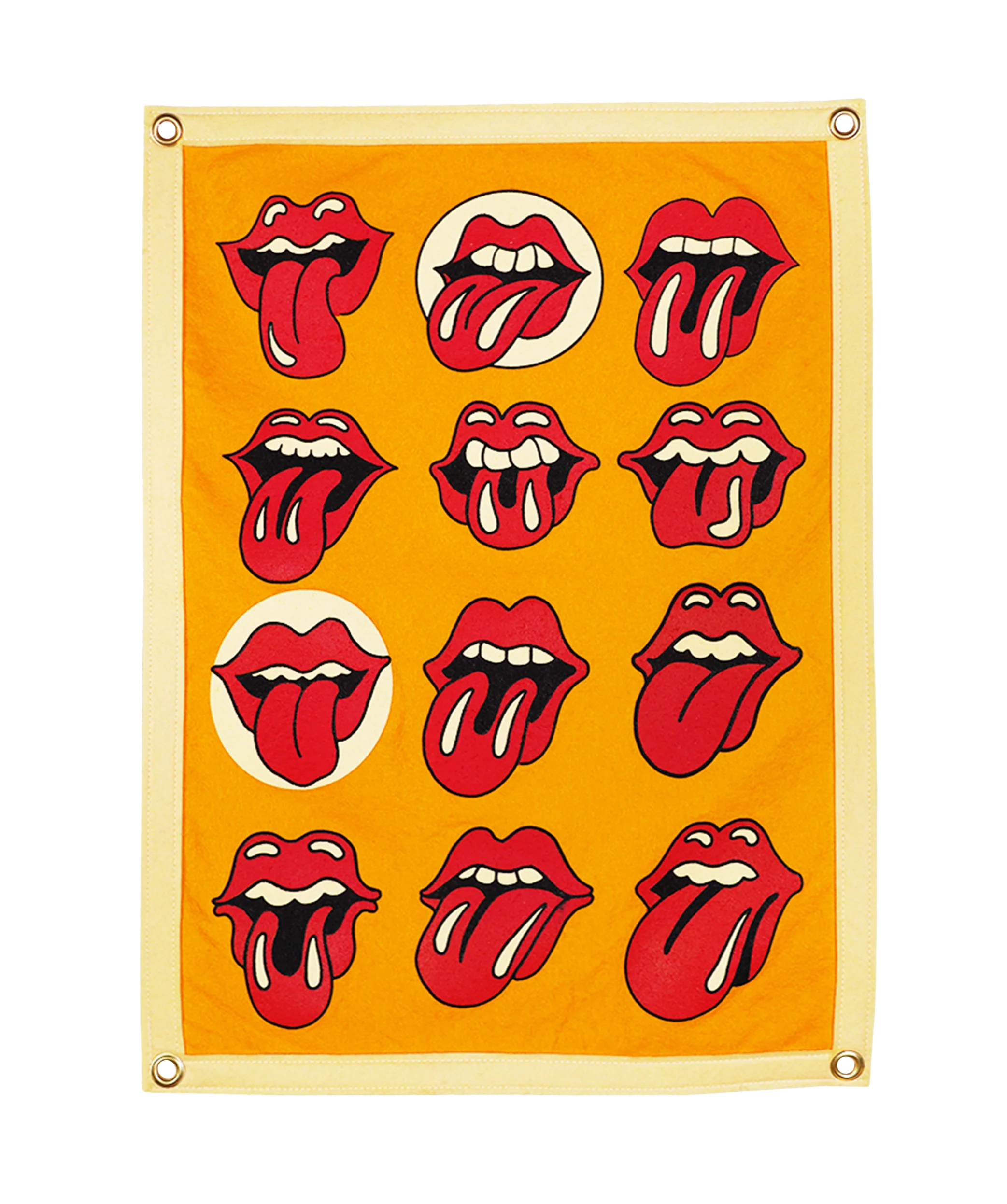 THE ROLLING STONES x OXFORD PENNANT - LIPS CAMP FLAG