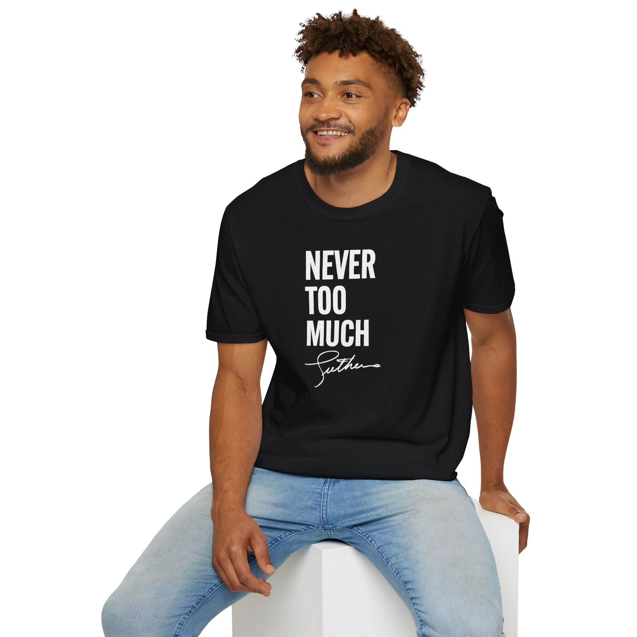LUTHER VANDROSS - NEVER TOO MUCH UNISEX TEE
