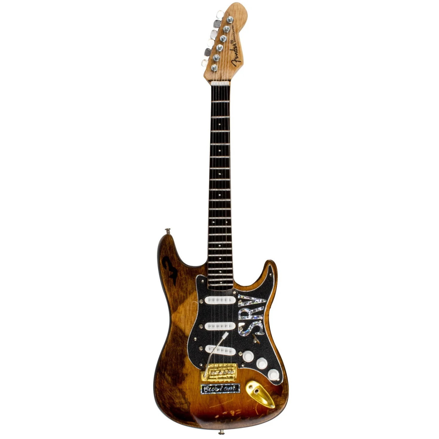 STEVIE RAY VAUGHAN - DISTRESSED SRV CUSTOM FENDER™ STRAT™ - MINI GUITAR