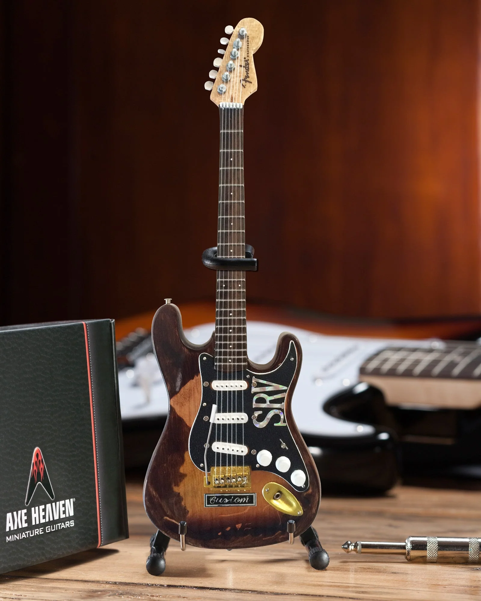 STEVIE RAY VAUGHAN - DISTRESSED SRV CUSTOM FENDER™ STRAT™ - MINI GUITAR - Image 2