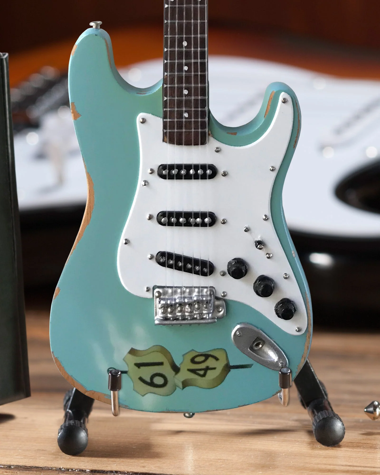 KENNY WAYNE - FENDER™ STRAT™ CROSSROADS BLUE - MINI GUITAR - Image 3