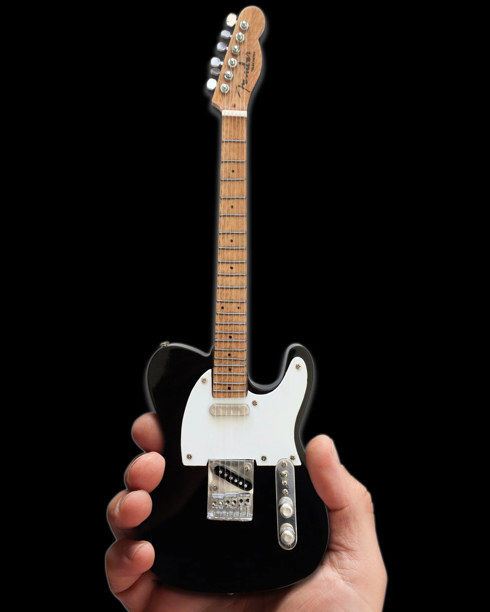 FENDER™ - TELECASTER™ LICENSED BLACK - MINI GUITAR - Image 3