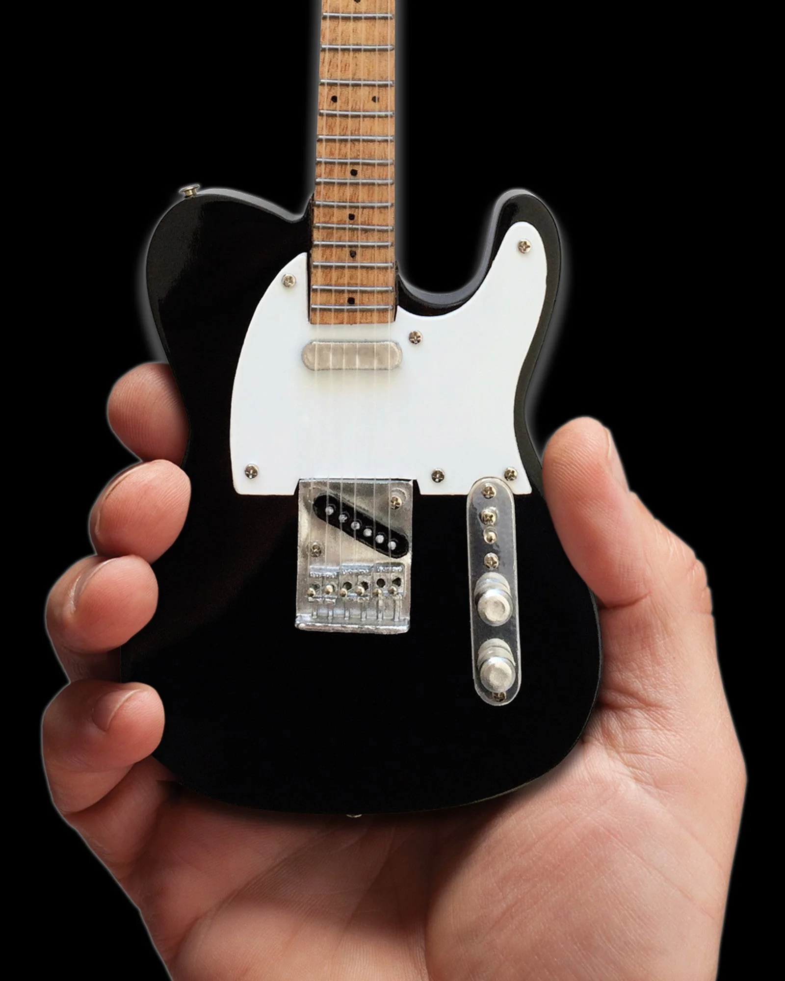 FENDER™ - TELECASTER™ LICENSED BLACK - MINI GUITAR - Image 4