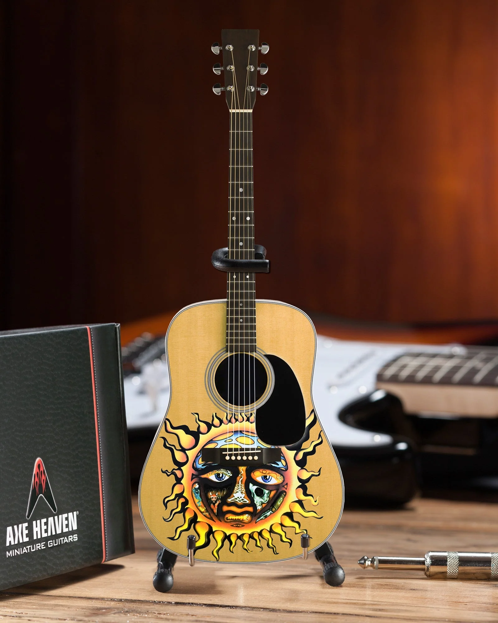 SUBLIME - LICENSED LARGE SUN LOGO NATURAL FINISH ACOUSTIC MINI GUITAR - Image 2
