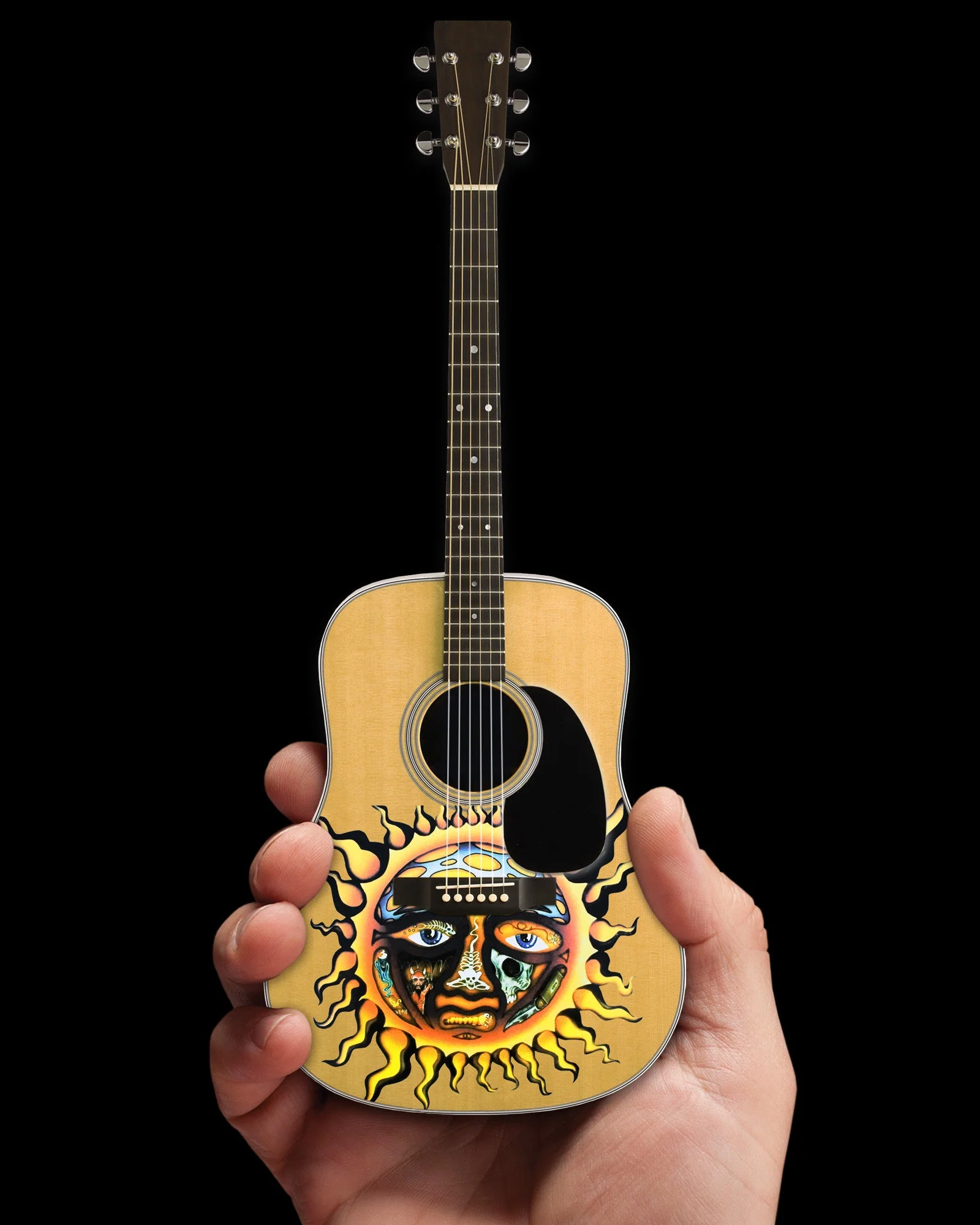SUBLIME - LICENSED LARGE SUN LOGO NATURAL FINISH ACOUSTIC MINI GUITAR - Image 4