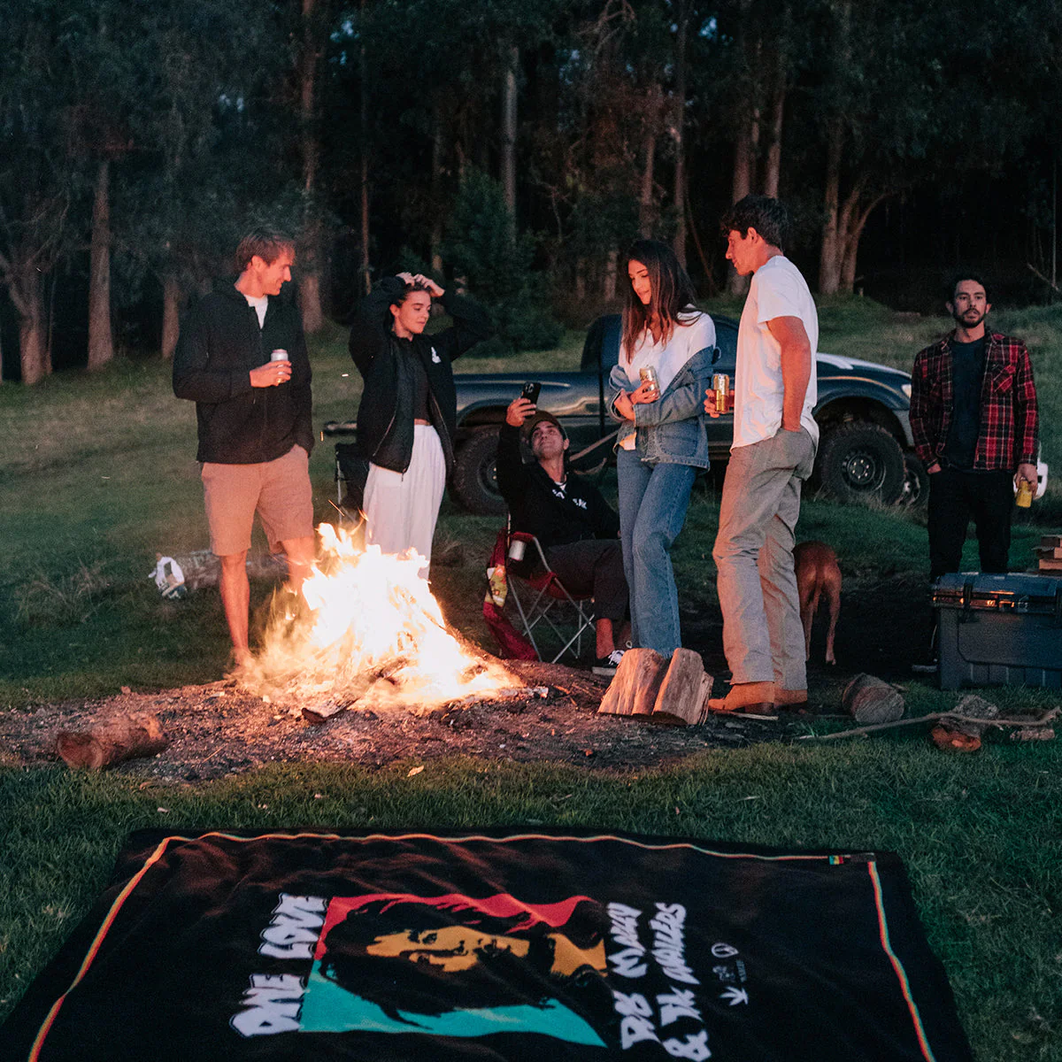 BOB MARLEY x SLOWTIDE - ONE LOVE POLAR FLEECE THROW BLANKET - Image 3