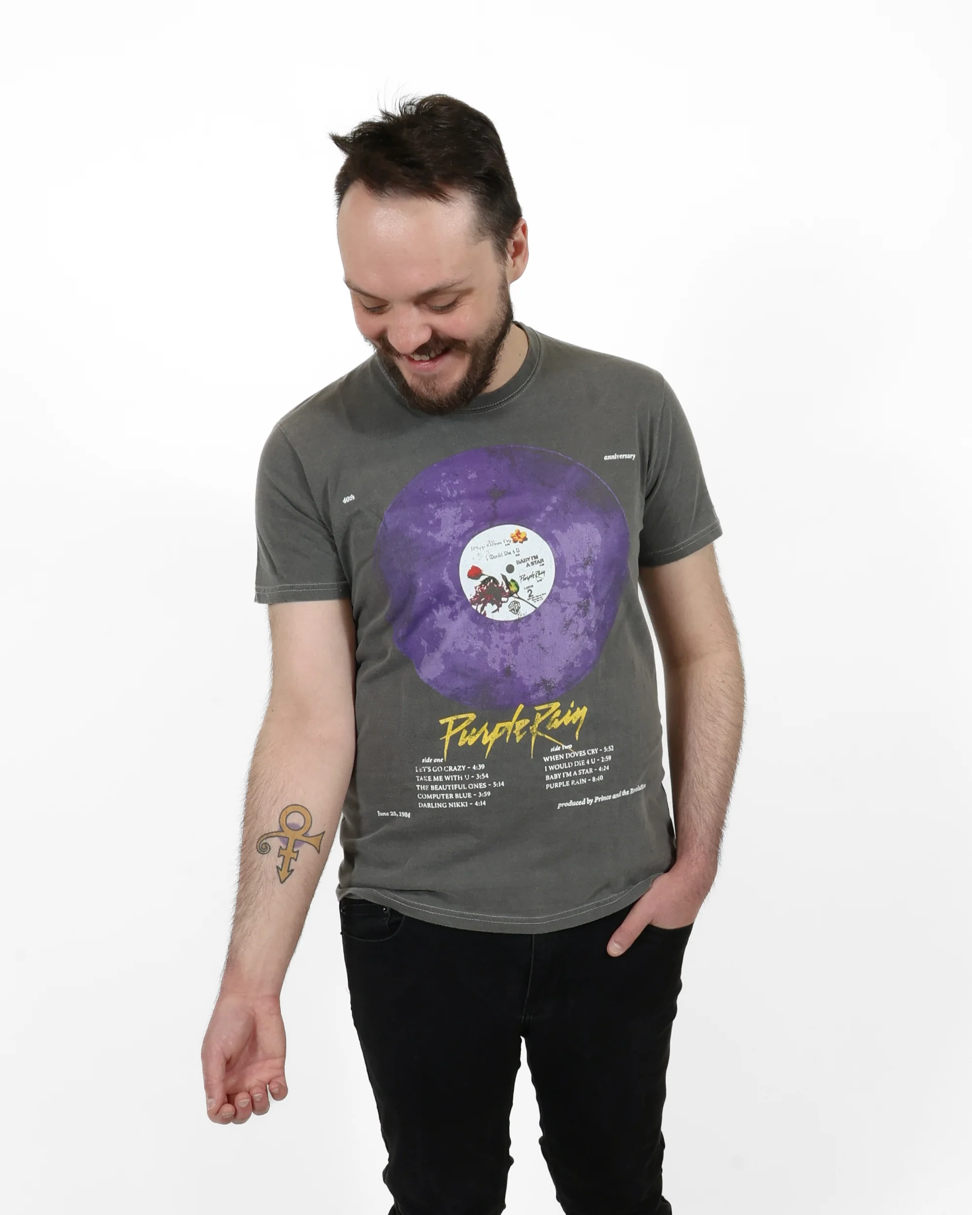 PRINCE - PURPLE RAIN SHIRT & VINYL RECORD BUNDLE - Image 2