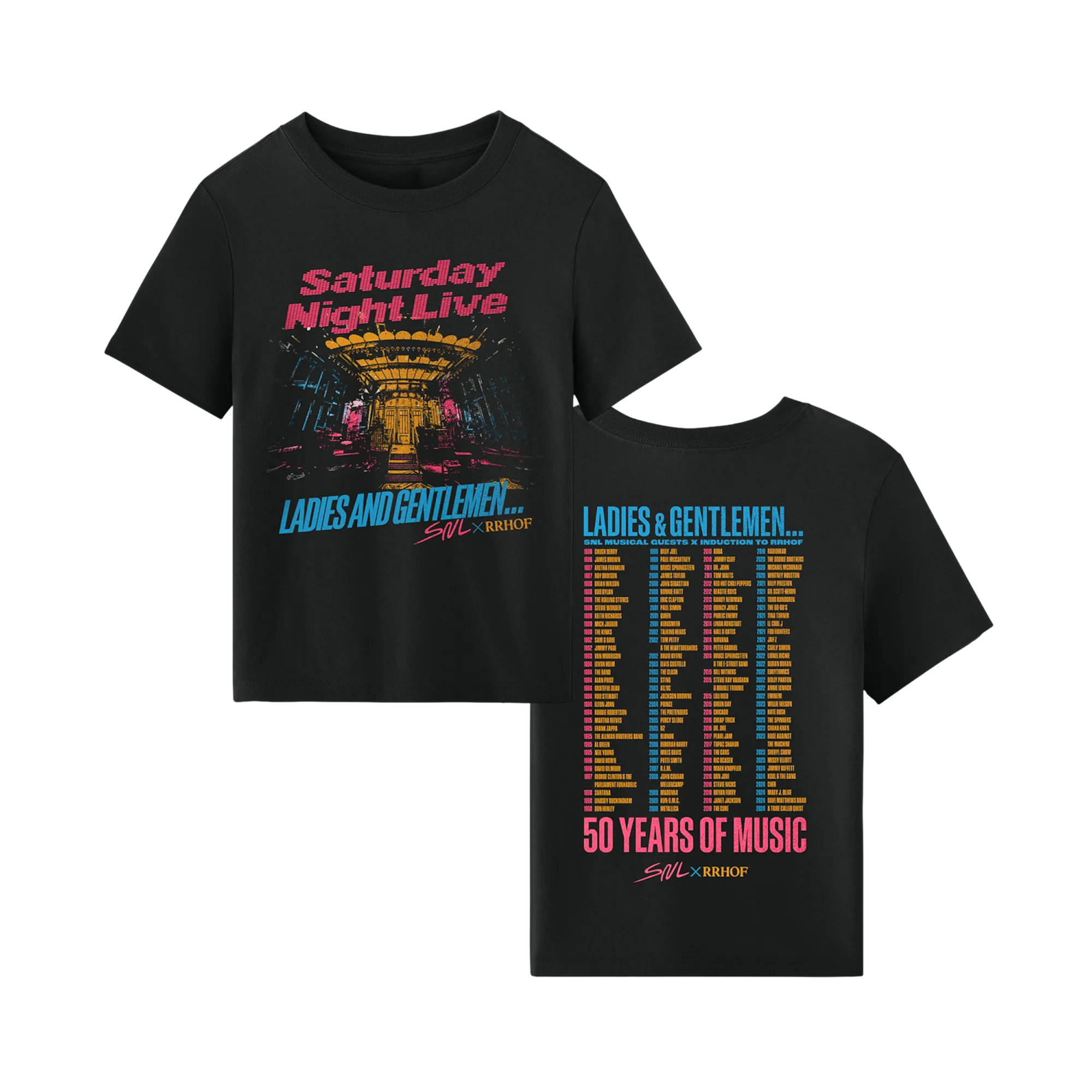 ROCK HALL x SNL - LADIES & GENTLEMAN ENCYCLOPEDIA FITTED T-SHIRT - Image 4