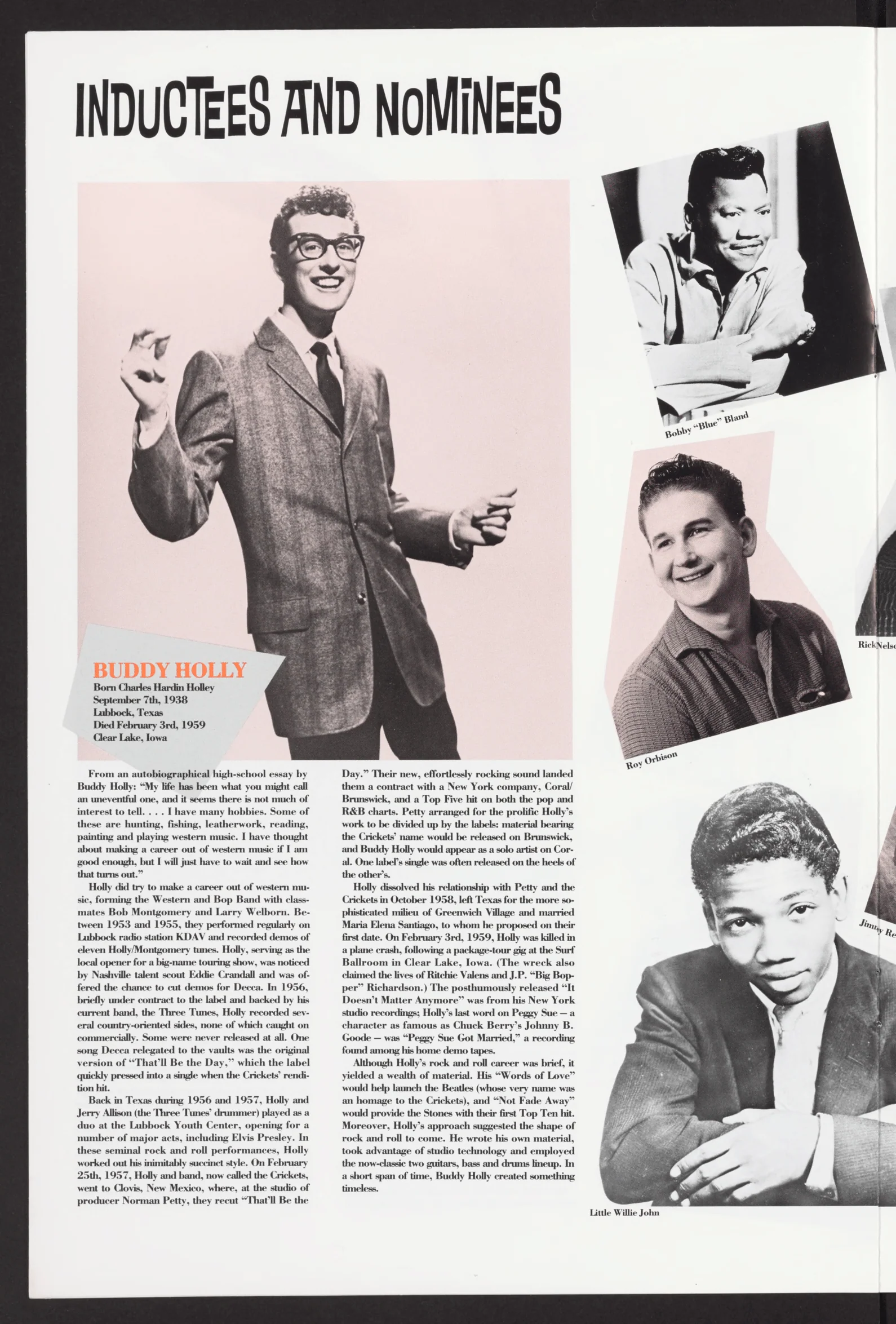 ROCK HALL 1986 - INDUCTION PROGRAM - Image 4