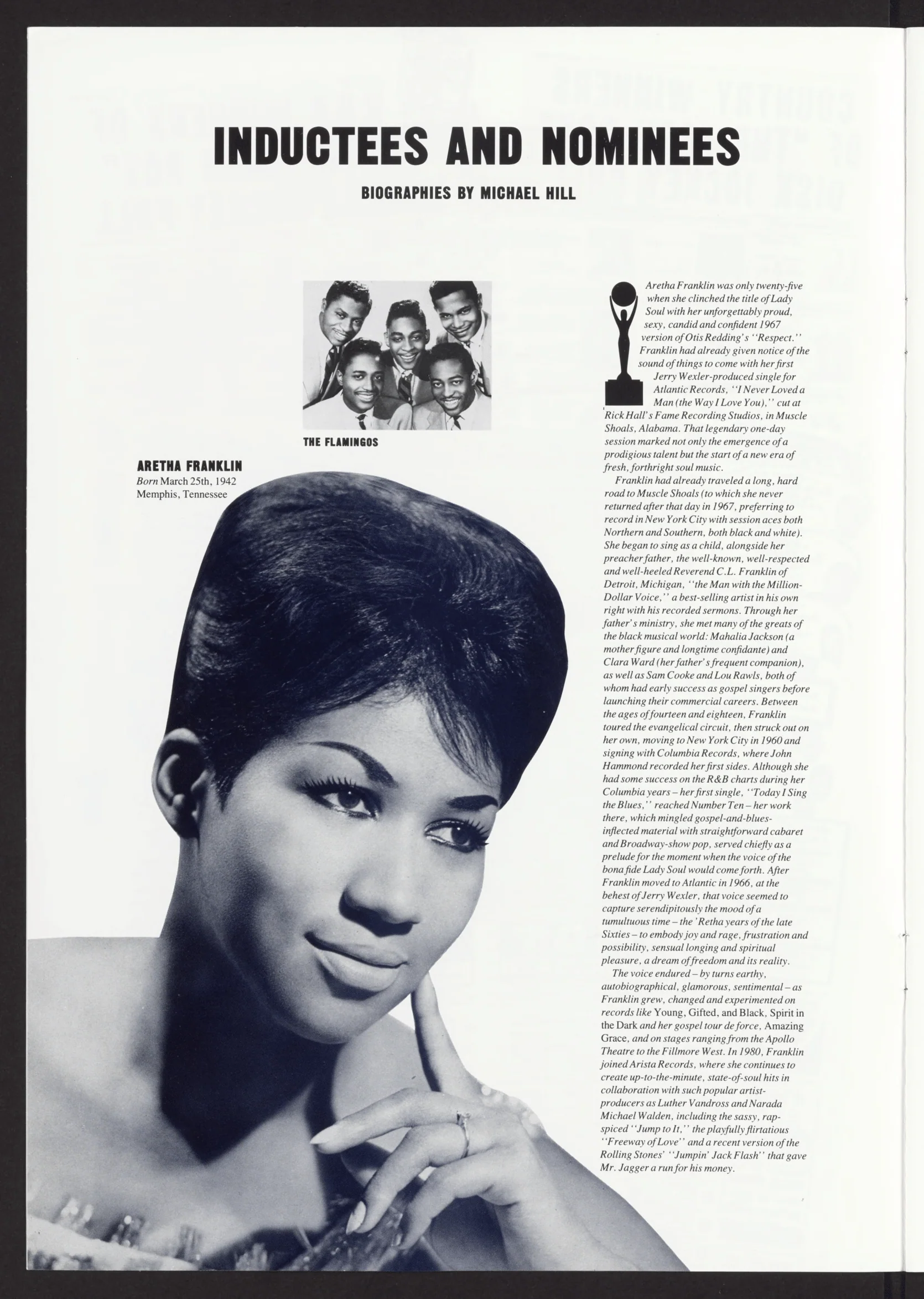 ROCK HALL 1987 - INDUCTION PROGRAM - Image 3