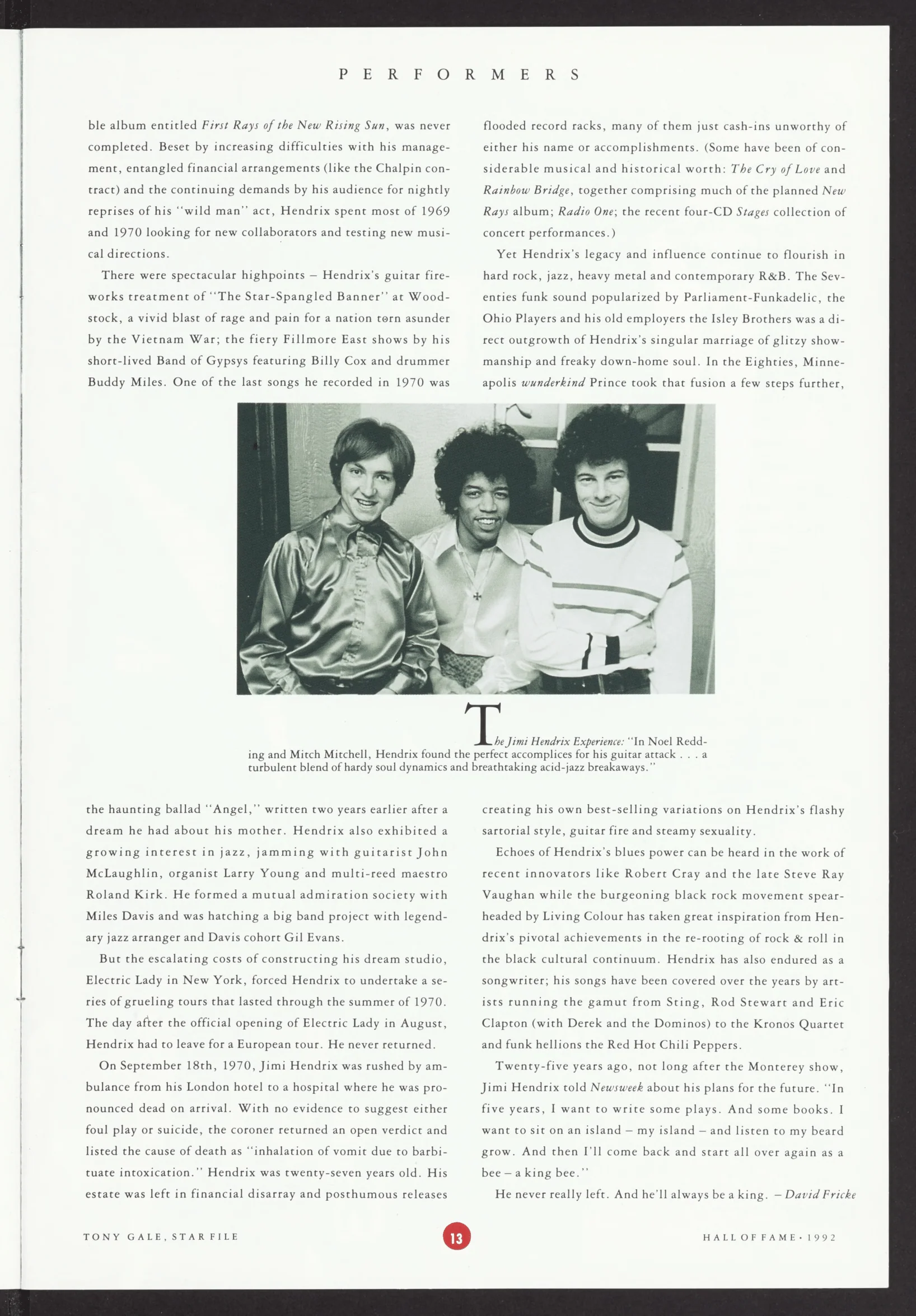 ROCK HALL 1992 - INDUCTION PROGRAM - Image 4