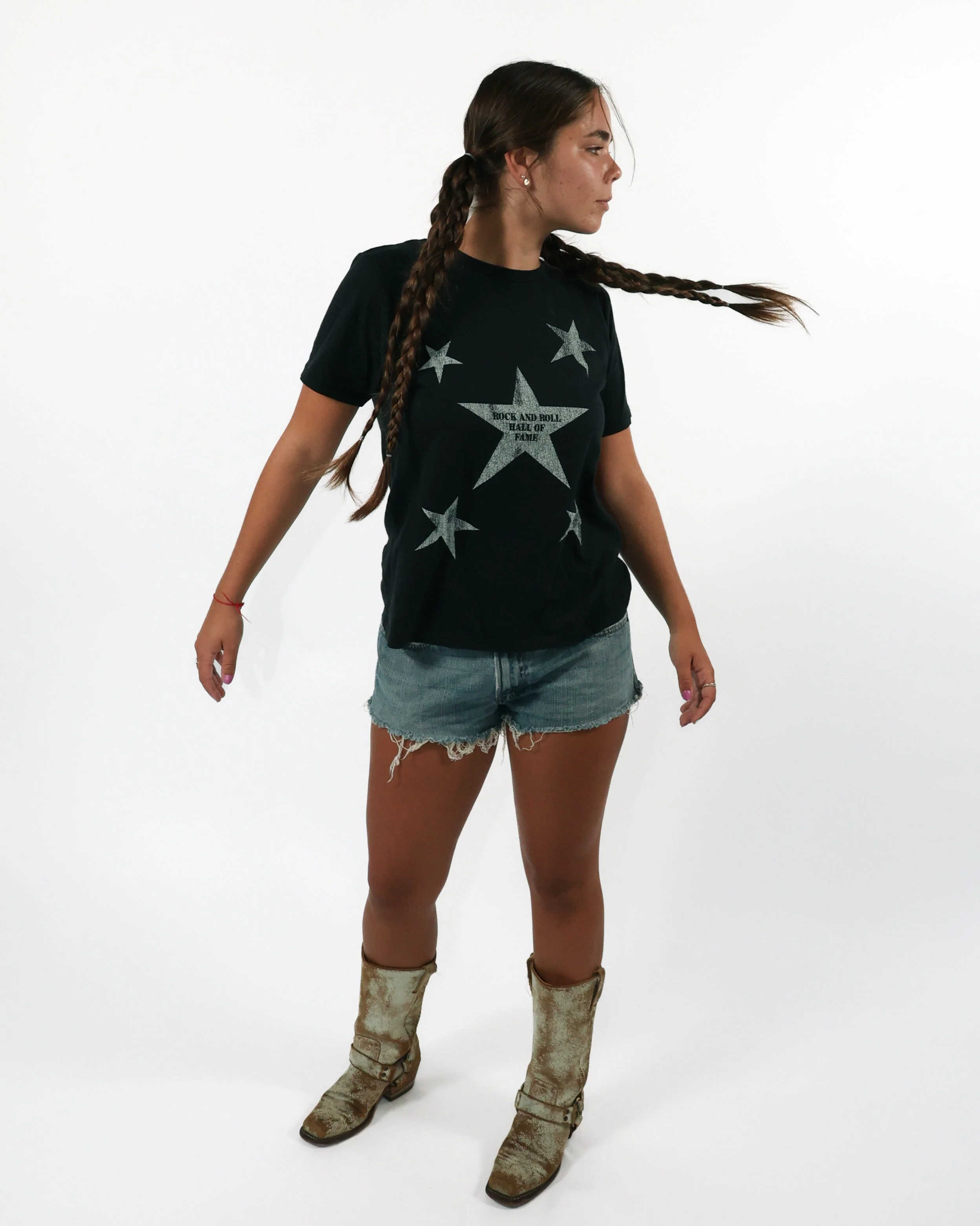ROCK HALL ALL OVER STARS FITTED T-SHIRT