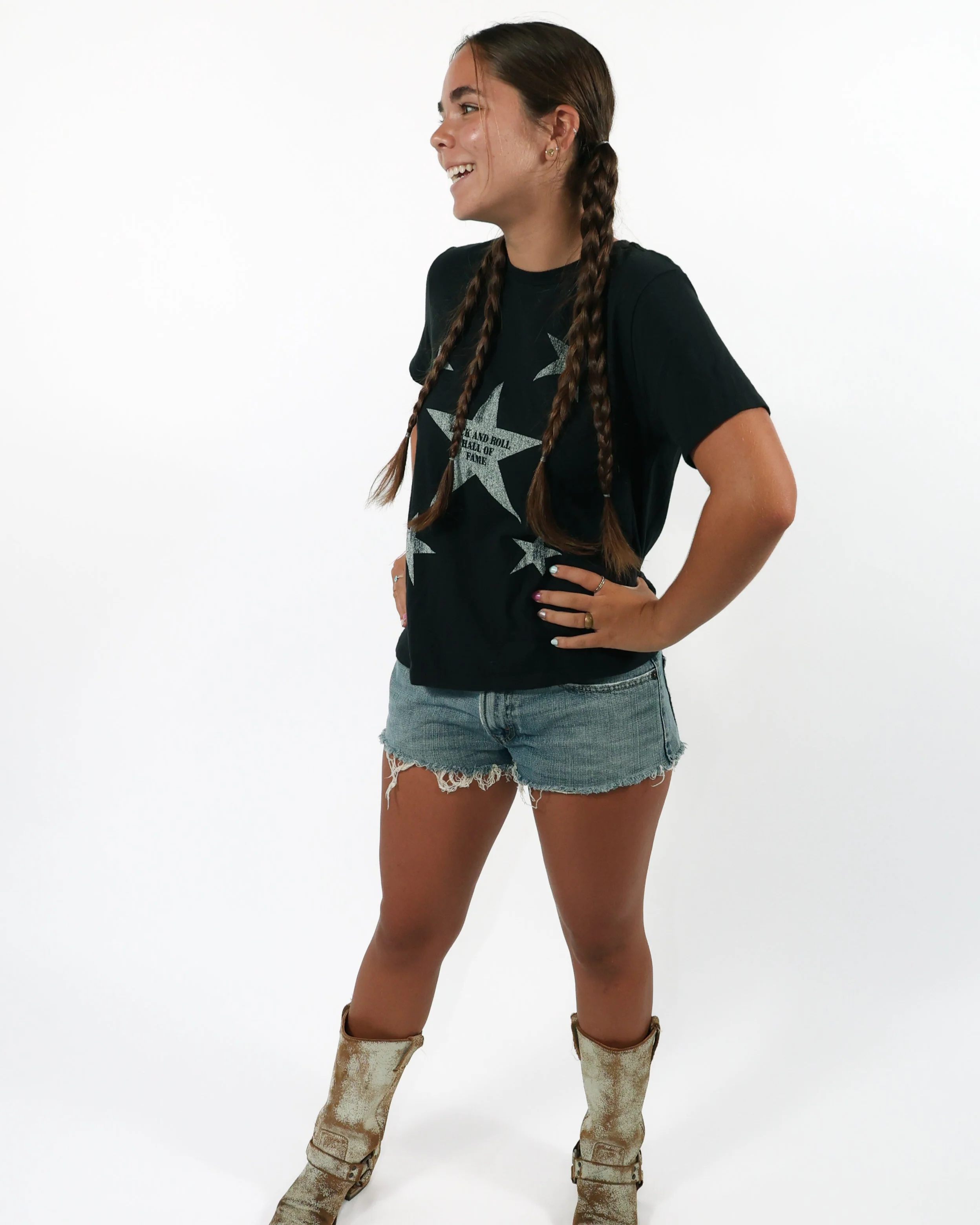 ROCK HALL ALL OVER STARS FITTED T-SHIRT - Image 3