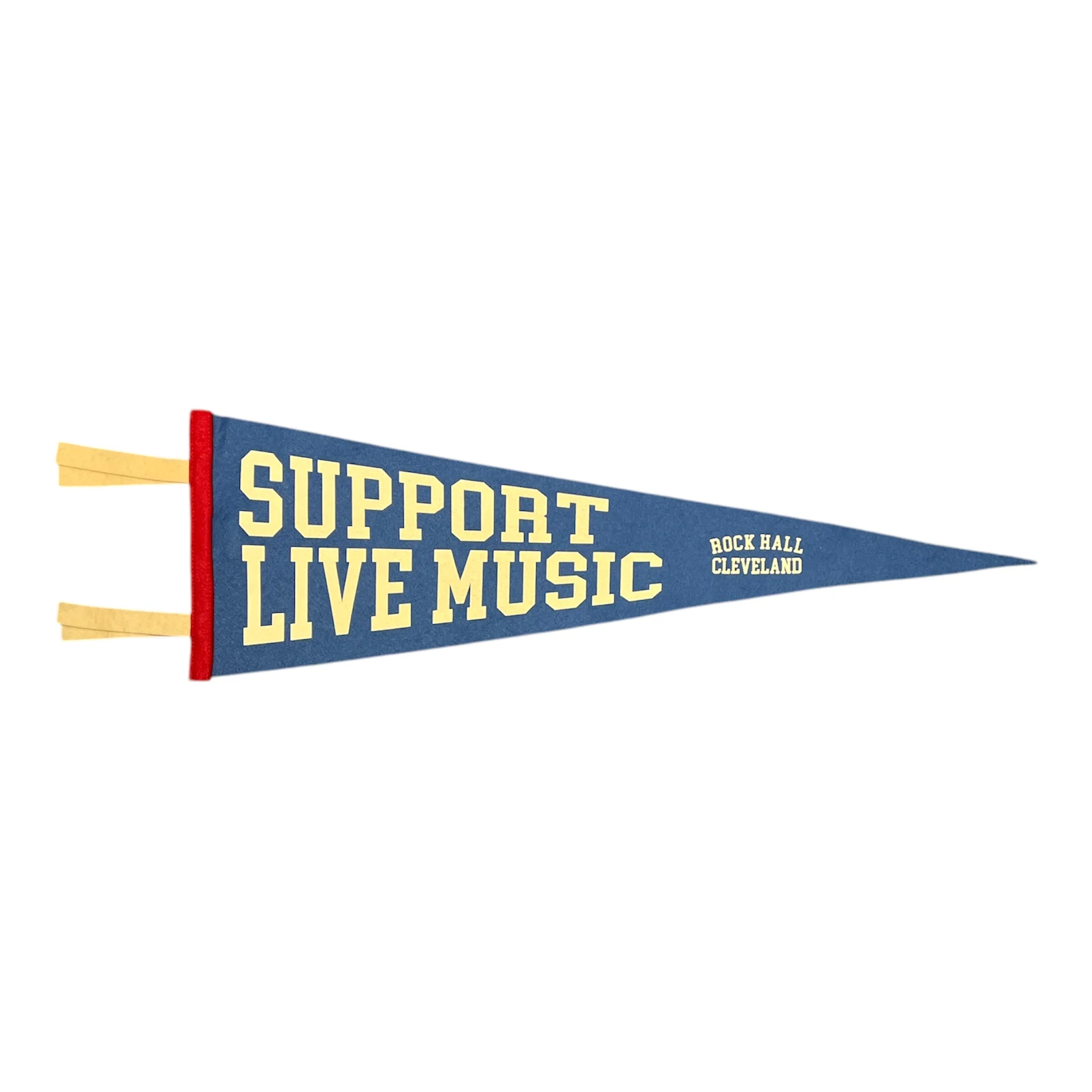 ROCK HALL BLUE SUPPORT LIVE MUSIC PENNANT