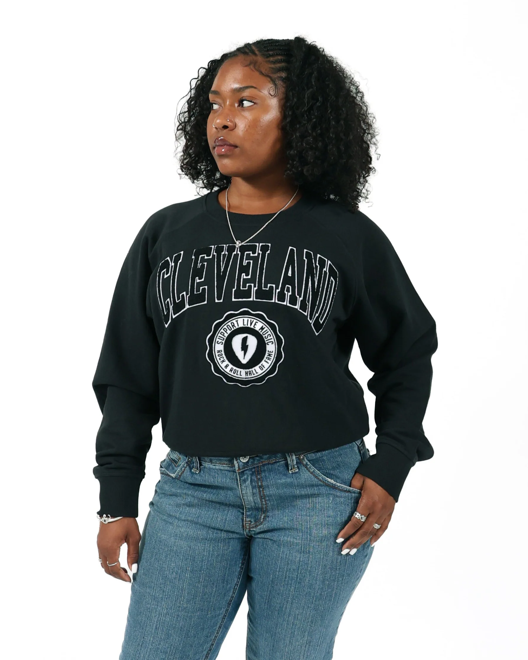 ROCK HALL CHENILLE PATCH FITTED CREWNECK