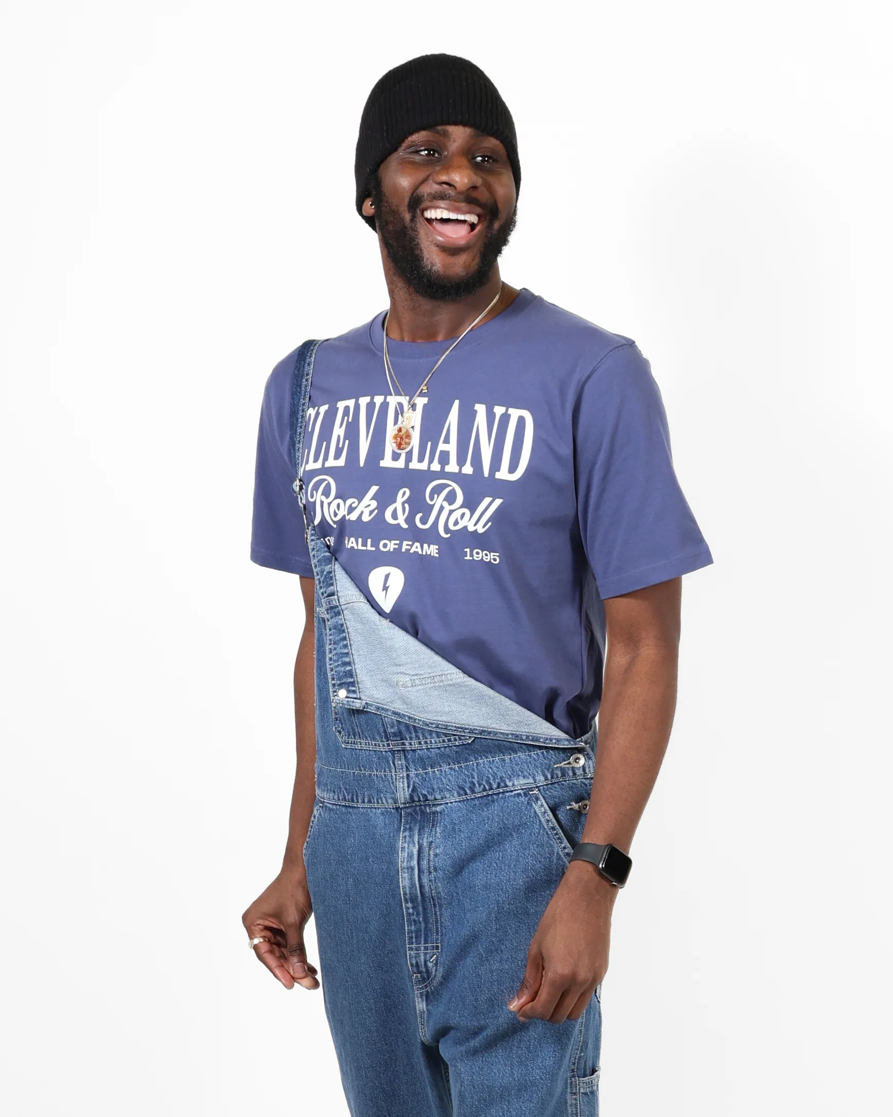 ROCK HALL CLEVELAND HERITAGE SCRIPT BLUE T-SHIRT - Image 3