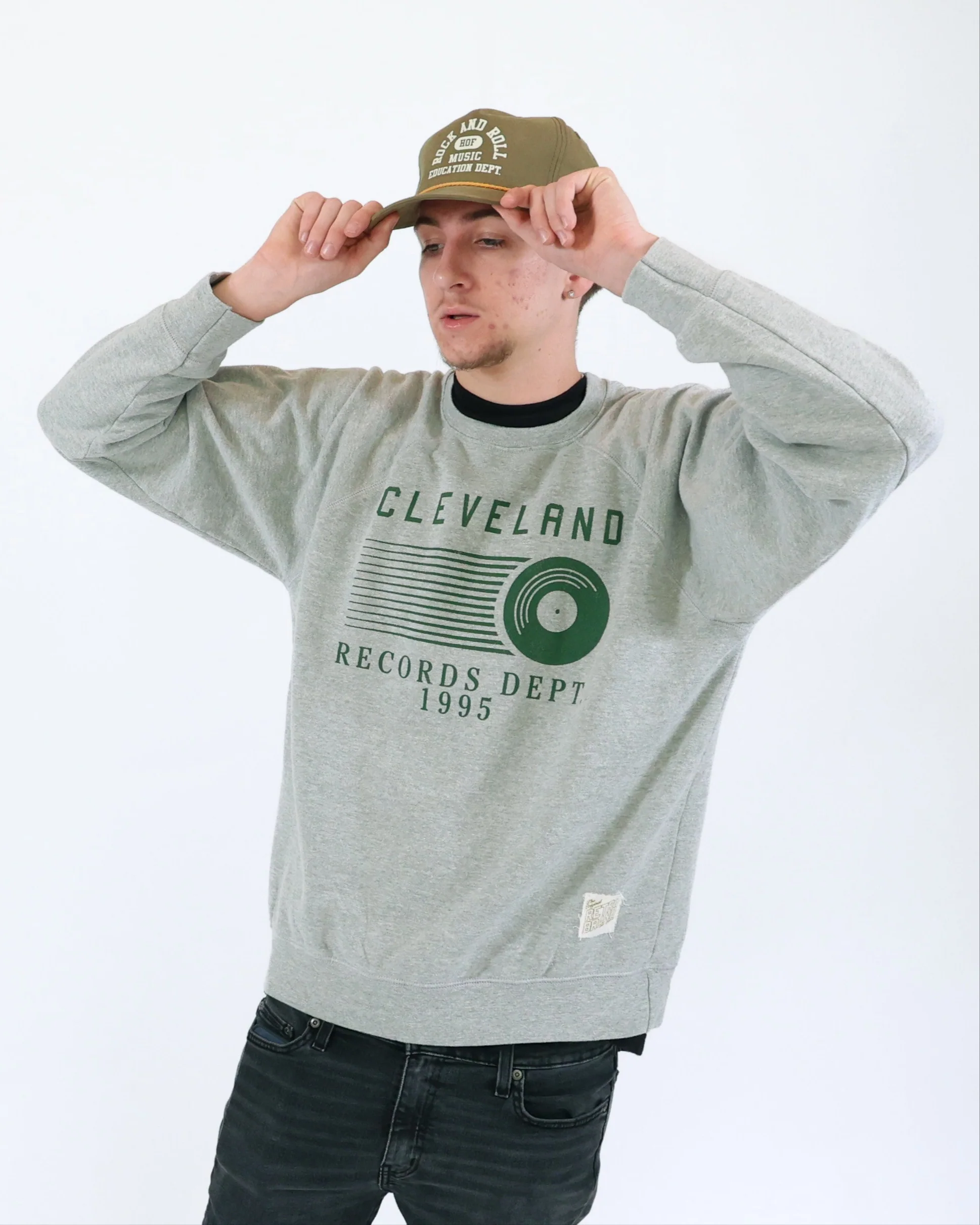 ROCK HALL CLEVELAND RECORD DEPT. PULLOVER CREW - Image 5
