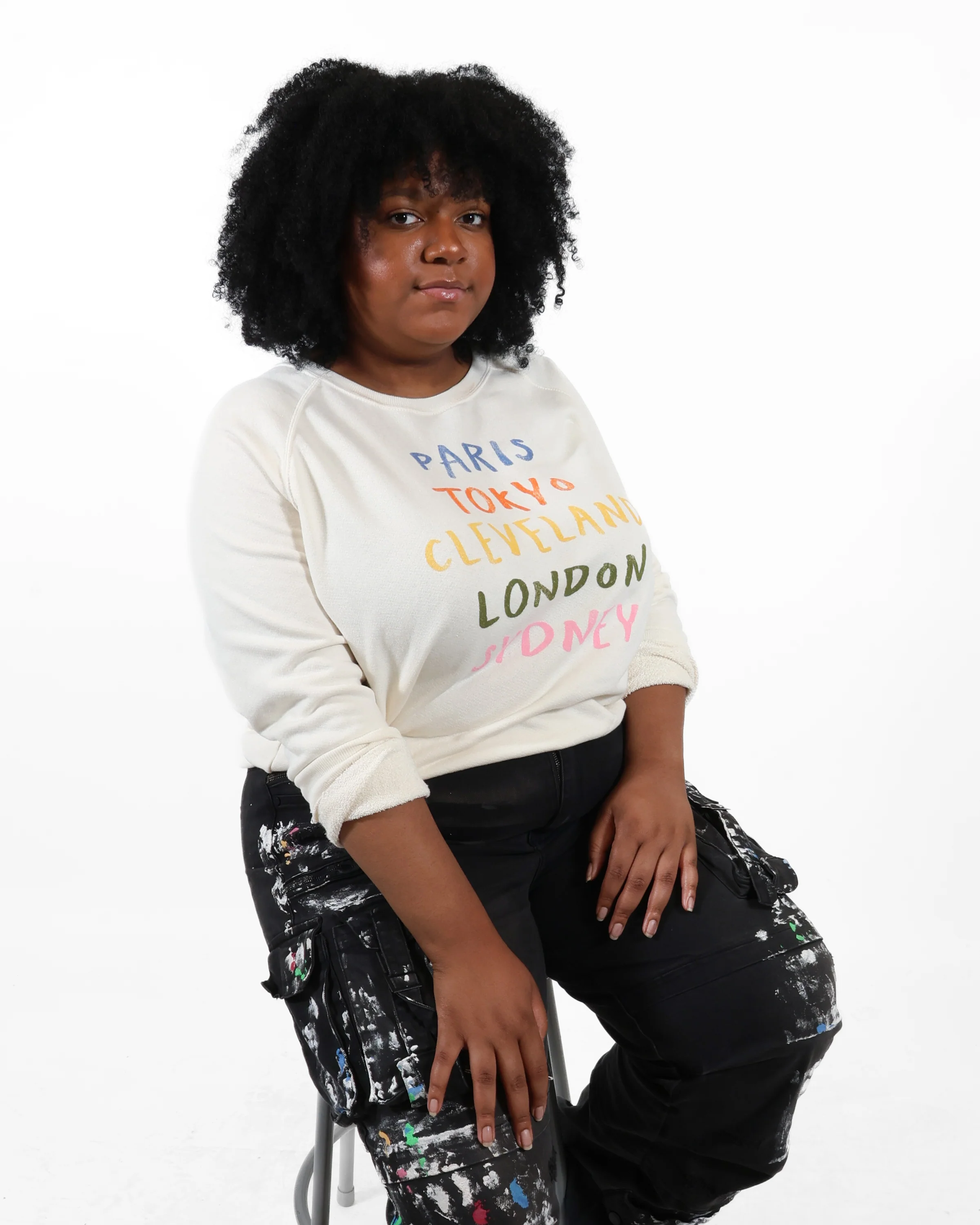 ROCK HALL COLORFUL CITIES FITTED CREWNECK SWEATSHIRT - Image 2
